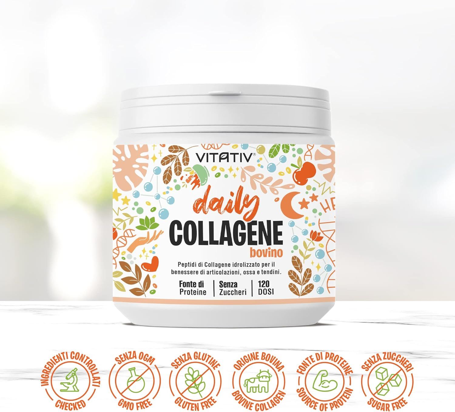 VITATIV® Daily Collagene Bovino Idrolizzato in Polvere - 300 g