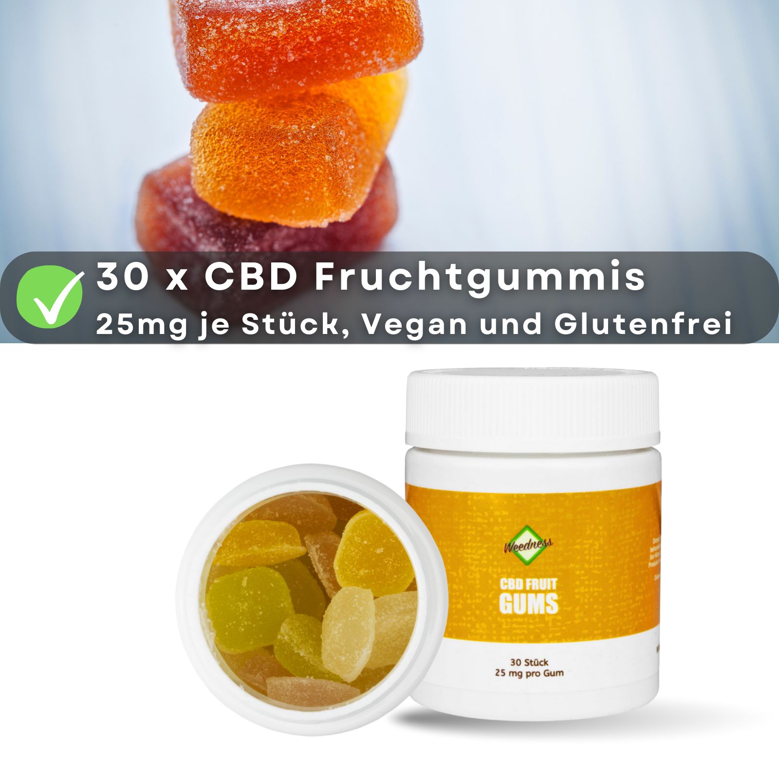Lovelyness - caramelle gommose alla frutta e olio di CBD con 25 mg in diversi gusti