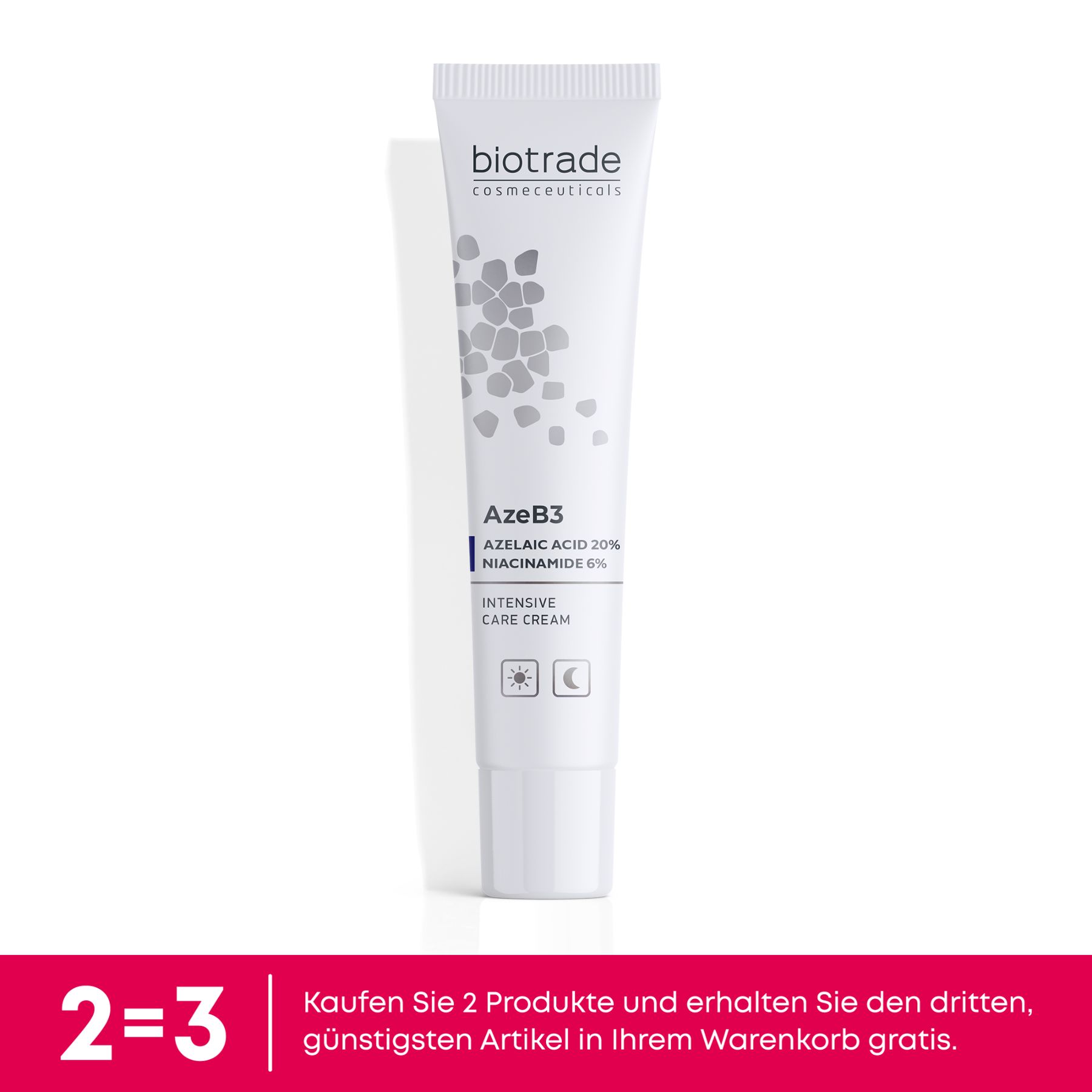 AzeB3 Crema intensiva con acido azelaico 20% e niacinamide 6% contro macchie scure, acne, rosacea