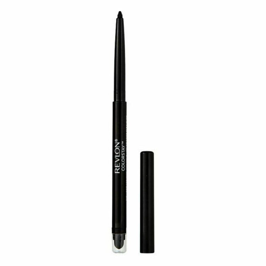 Eyeliner nero Revlon Colorstay, matita e cappuccio. Scritta: Revlon Colorstay.