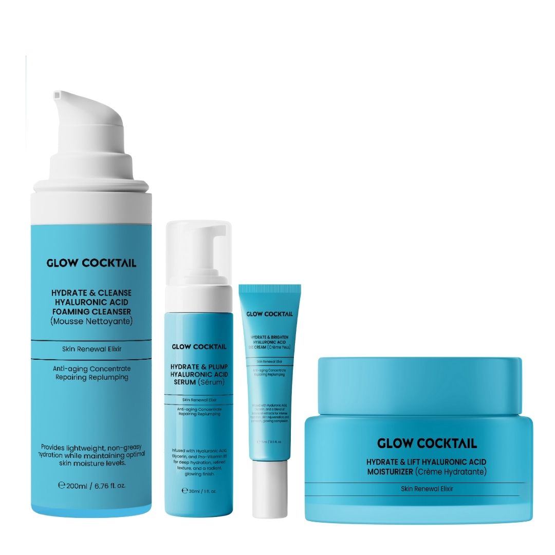 Glow Cocktail Set completo per la cura della pelle Hydrate & Lift