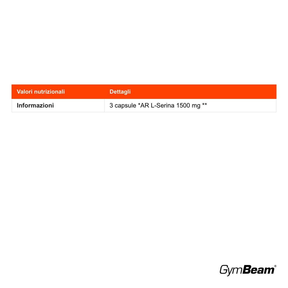 GymBeam L-Serina amminoacido non essenziale adatto ai vegani