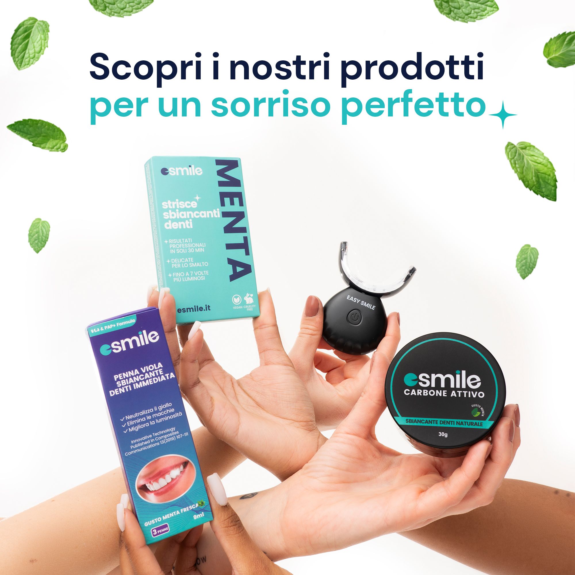 esmile - Carbone V34 Viola Sbiancante Denti