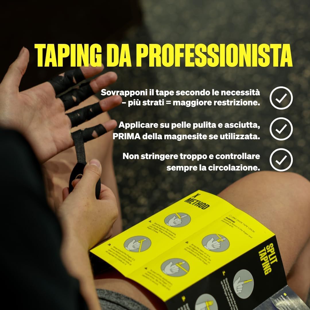 SPORTTAPE Tape da Arrampicata 1,25 cm x 10 m - Bianco