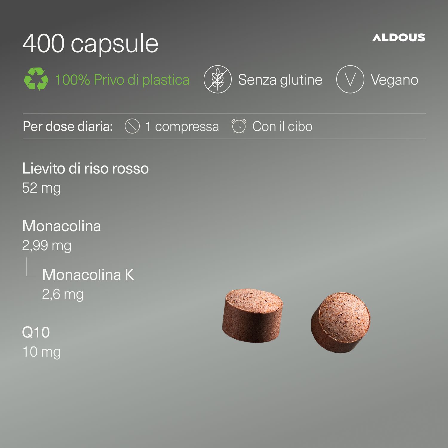 Aldous - Riso Rosso Fermentato - Supporto Cardiovascolare