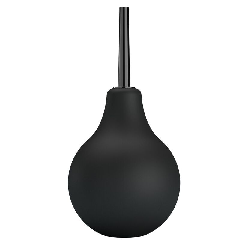 Doccia anale nera con applicatore sottile, di lato.