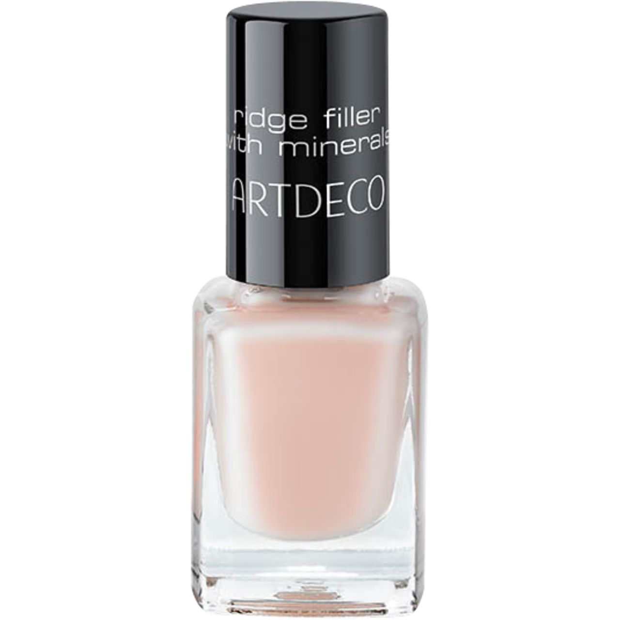 Artdeco, riempitivo per rughe con minerali. Flacone con smalto rosa, tappo nero. Forma quadrata.