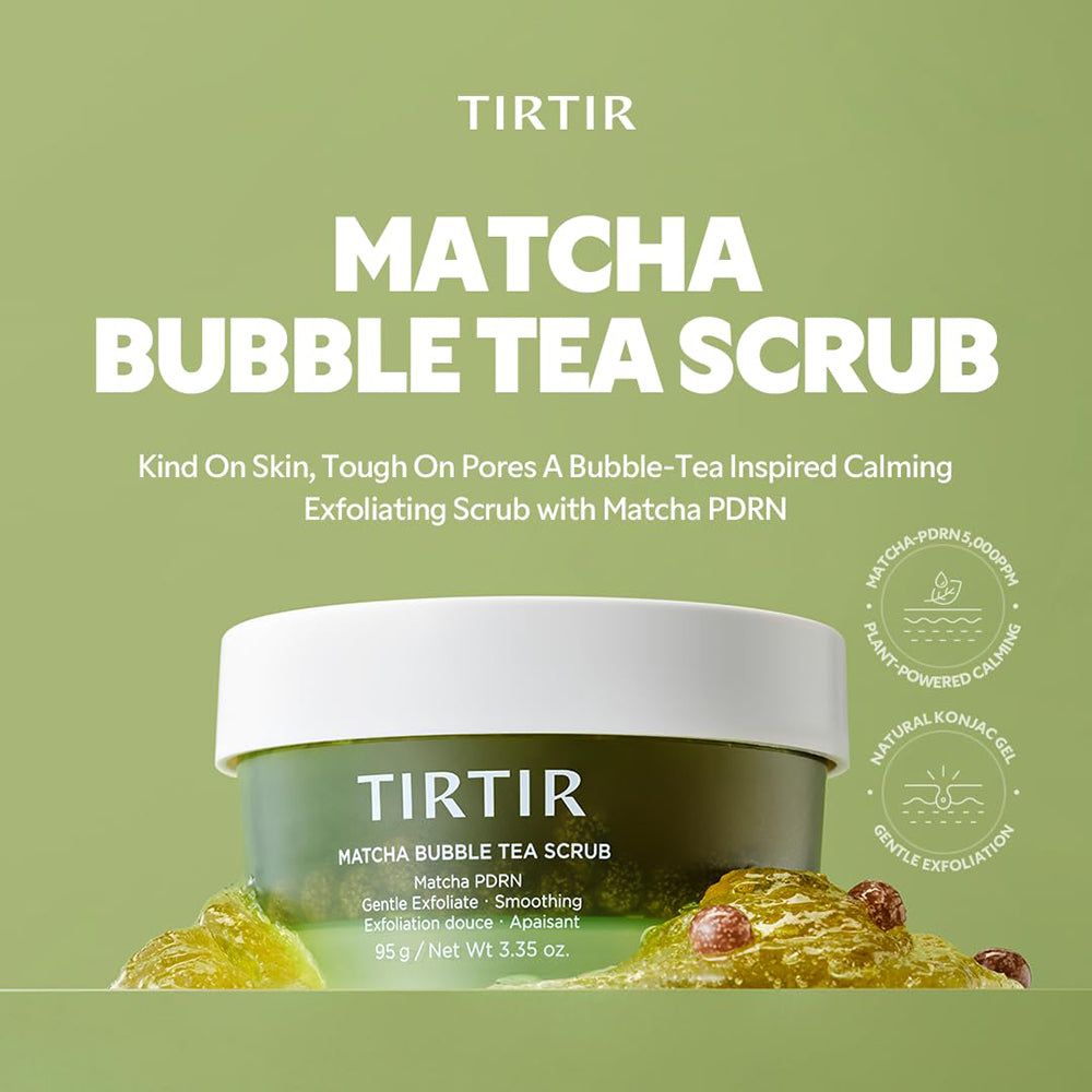 TIRTIR Matcha Bubble Tea Peeling – esfoliazione delicata con matcha e konjac
