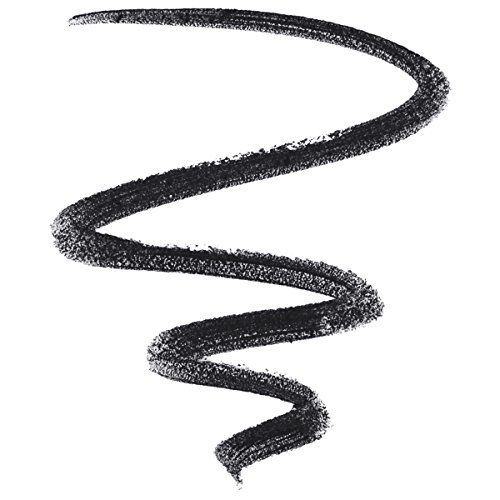Tratto di eyeliner nero. Linea ondulata. Colore nero.