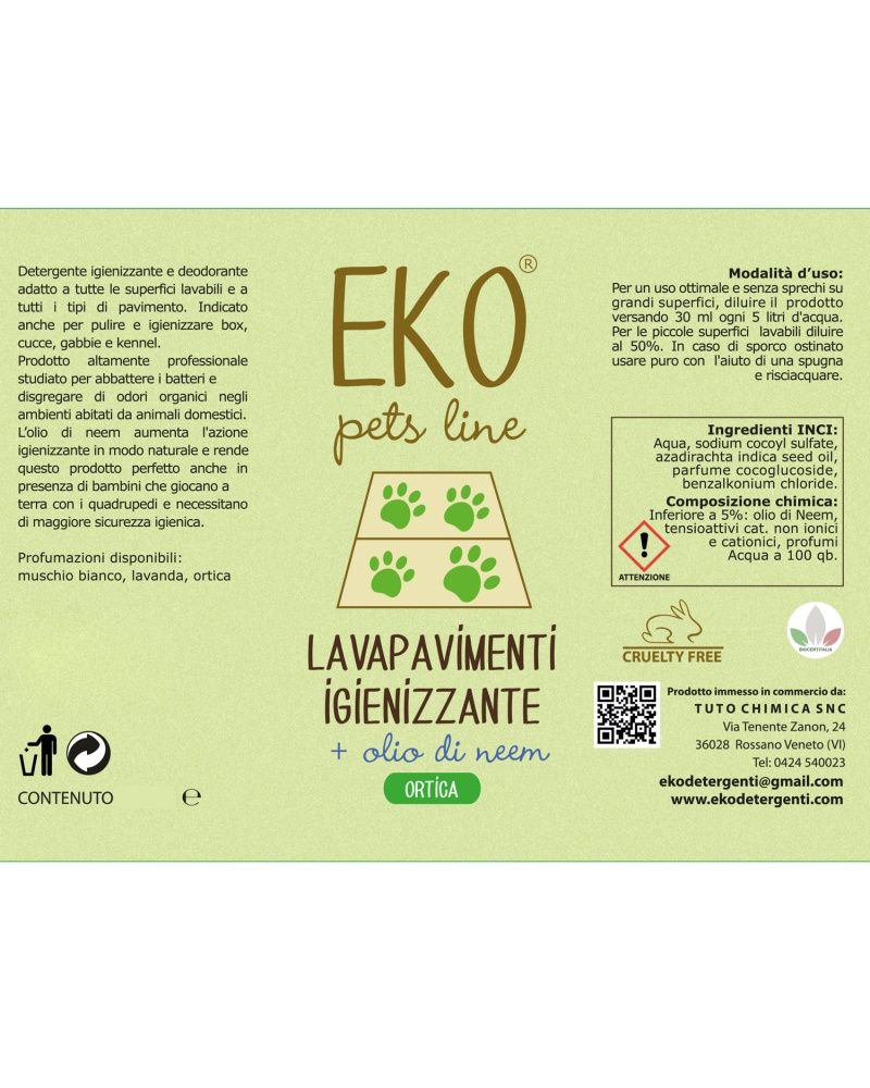 Eko Detergente igienizzante per pavimenti con olio di neem