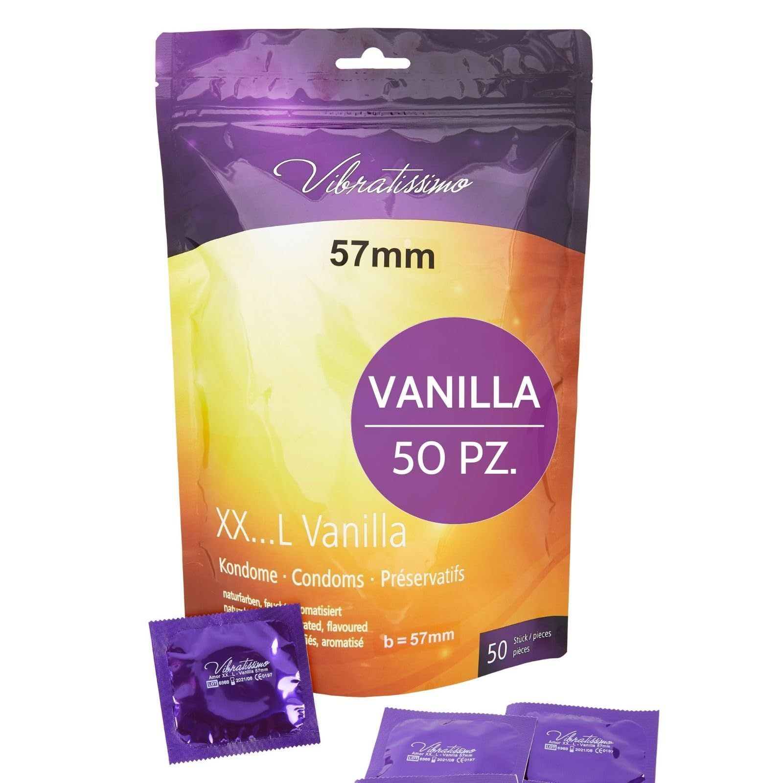Vibratissimo Preservativi Vanilla XXL 60mm