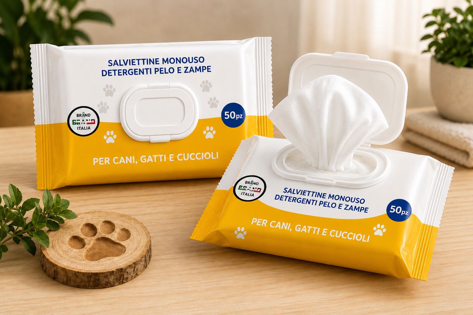 BRAND ITALIA - Salviettine Detergenti Pelo e Zampe