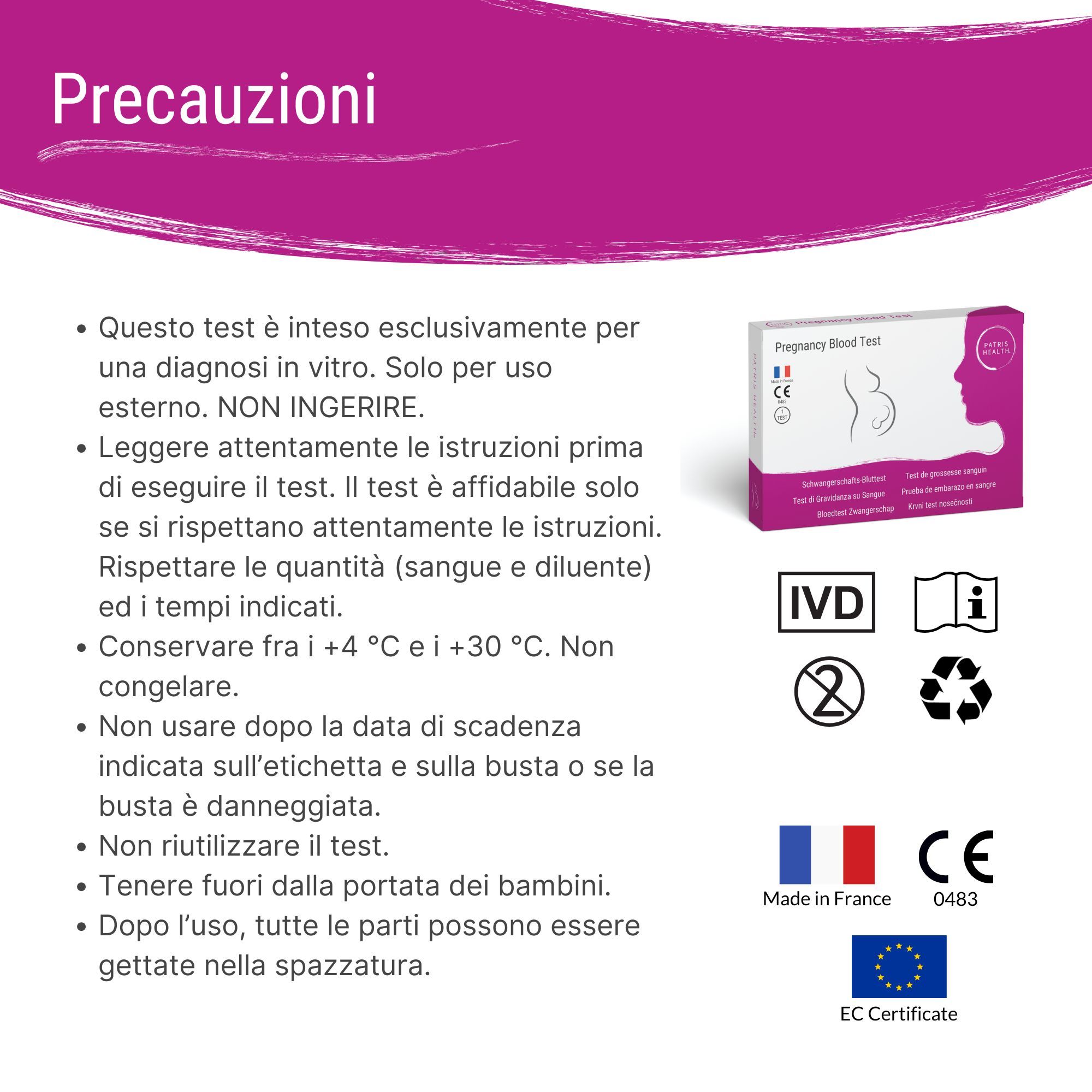 Test di Gravidanza su Sangue Patris Health®