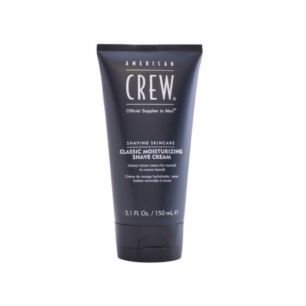 Tubo nero "AMERICAN CREW. Shaving Skincare Classic Moisturizing Shave Cream". 5.1 Fl. Oz. / 150 ml. Crema da barba.