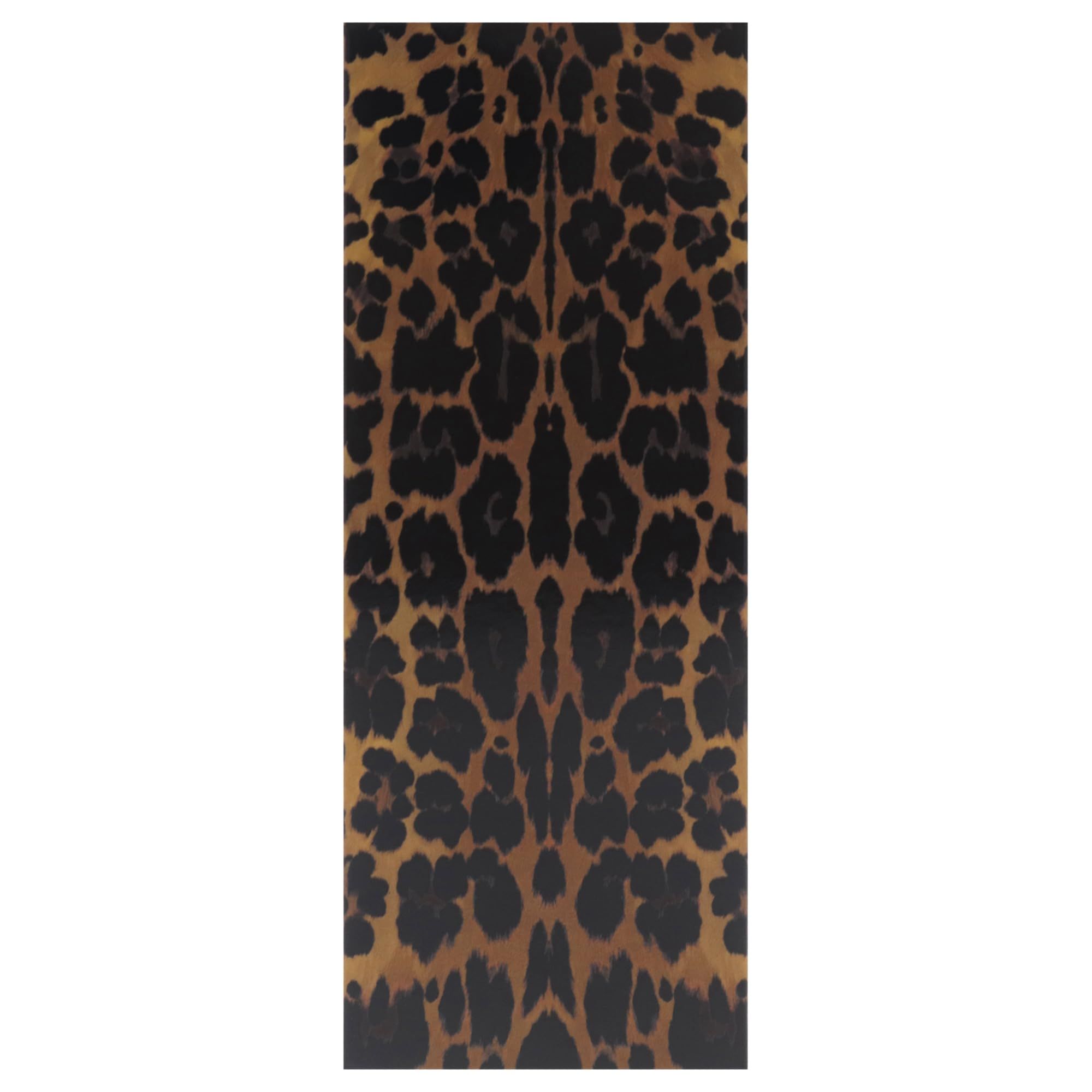 Motivo leopardato su sfondo marrone. Il motivo copre l'intera superficie.