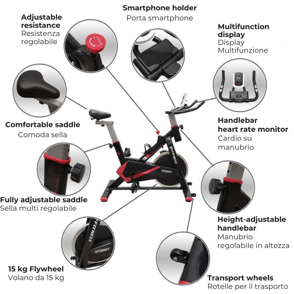 FFitness Spin Bike - Indoor Cycling Fit FF