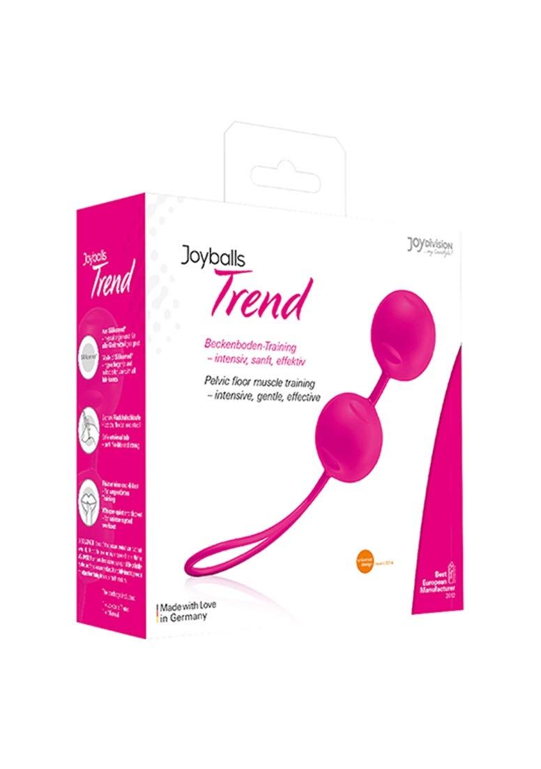 Confezione Joyballs Trend rosa per allenamento pelvico, con due sfere e cordino.