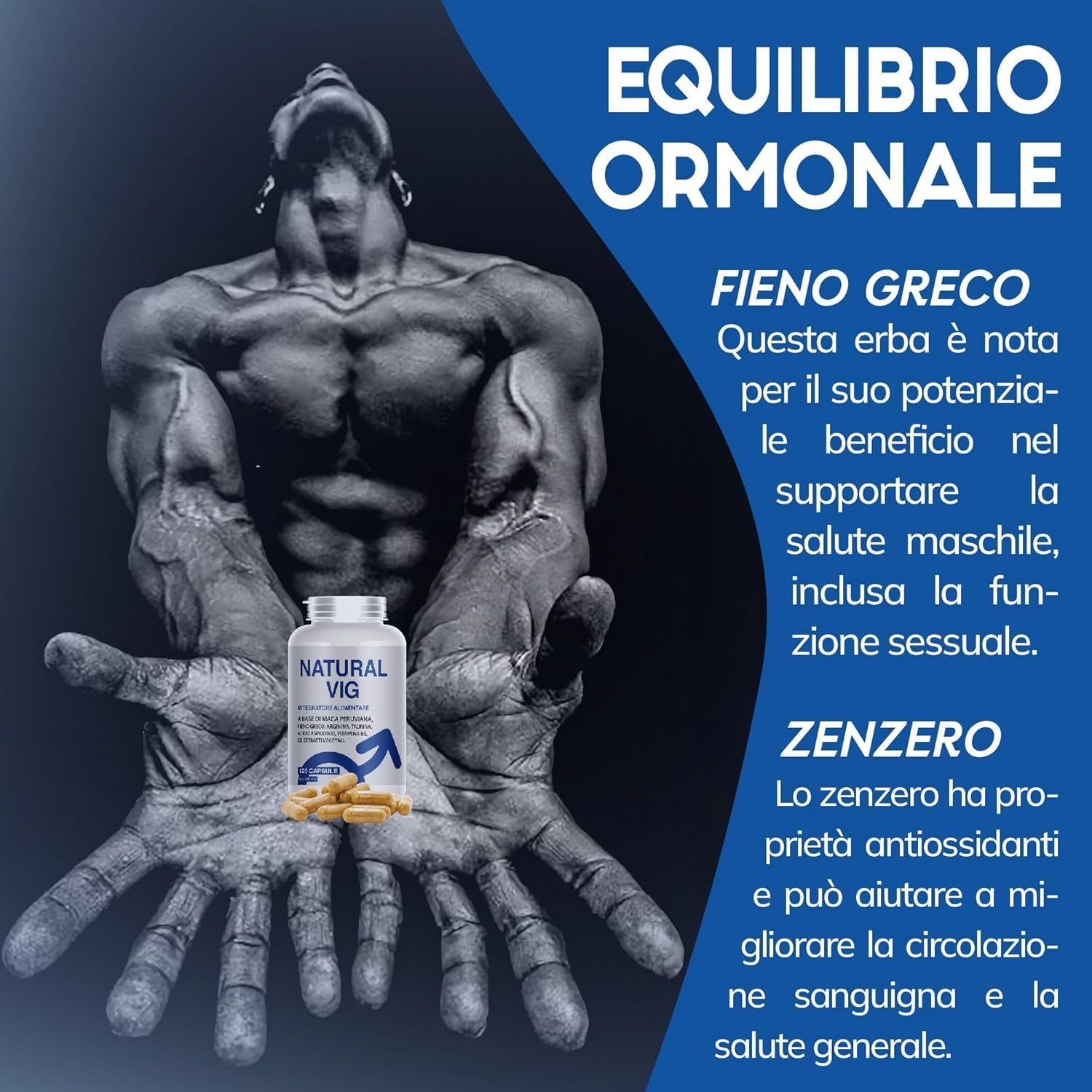 Kamasu NATURAL VIG integratore per uomini Maca nera e Taurina