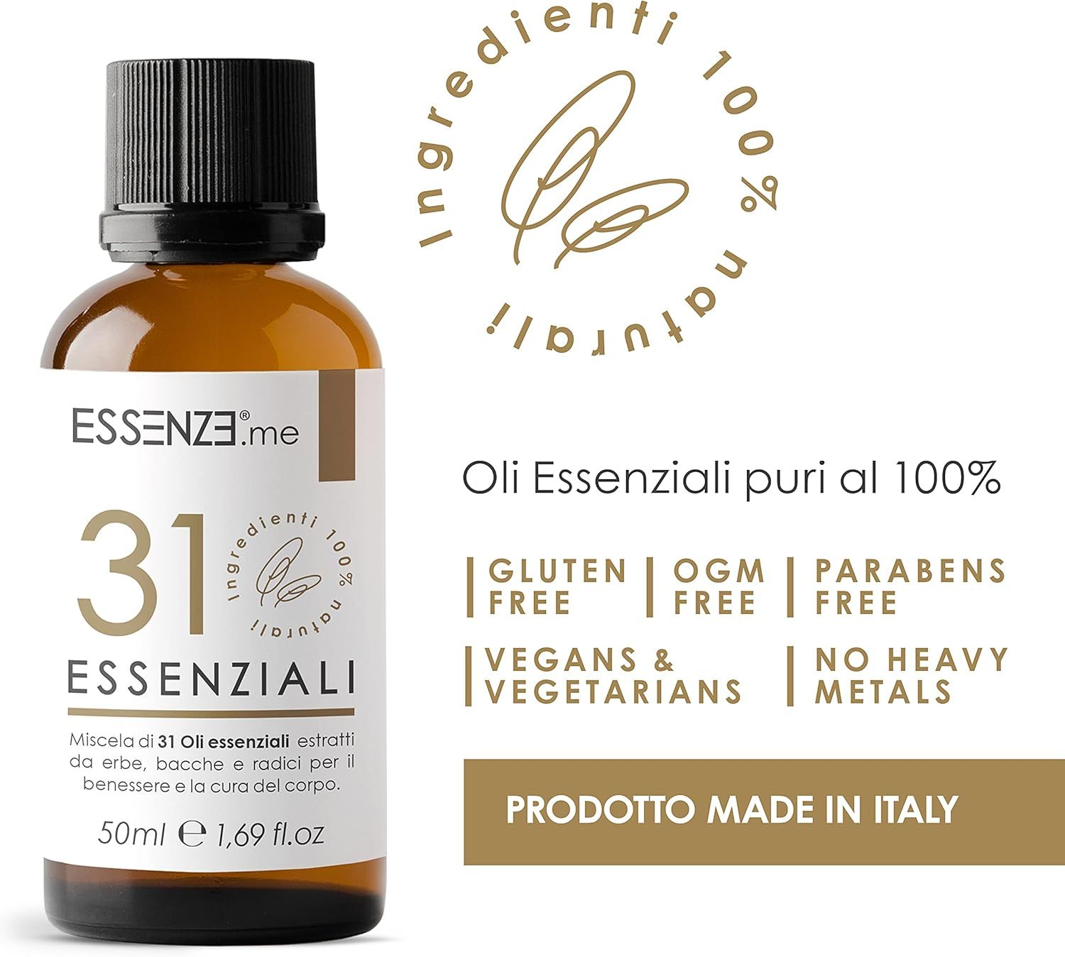 Essenze.me 31 Essenziali Olio alle 31 Erbe Multiuso - 50 ml