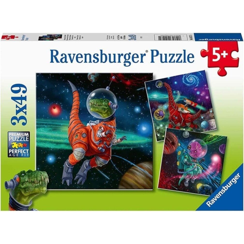 ravensburger Puzzle Dinosauri nello spazio 3x49 pezzi