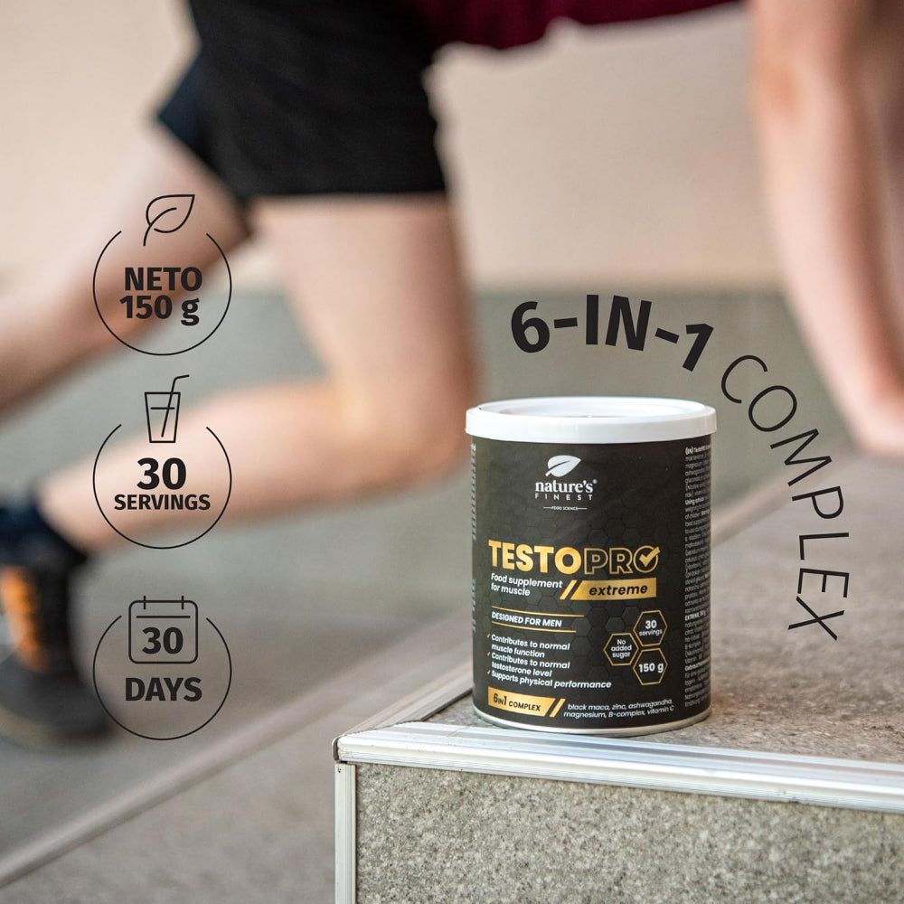 Nature's Finest TestoPRO Extreme - Supporto muscoli e testosterone 6-in-1