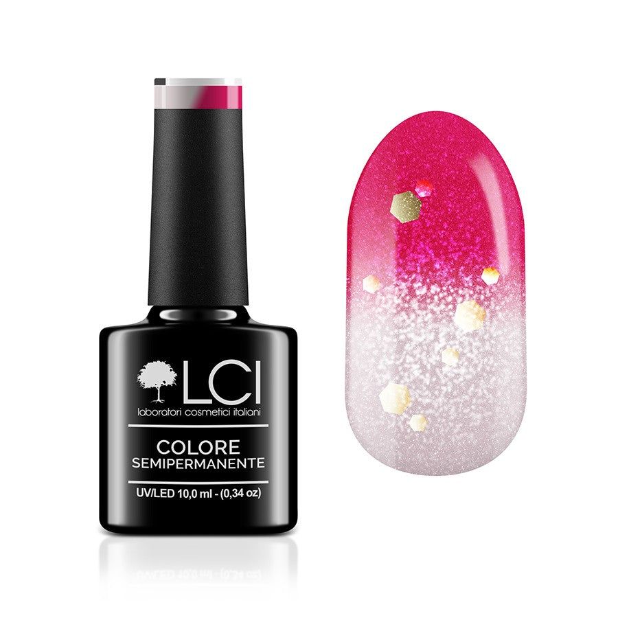 LCI Cosmetics - Smalto Semipermanente LCI -  Rosa Big Babol Glitter