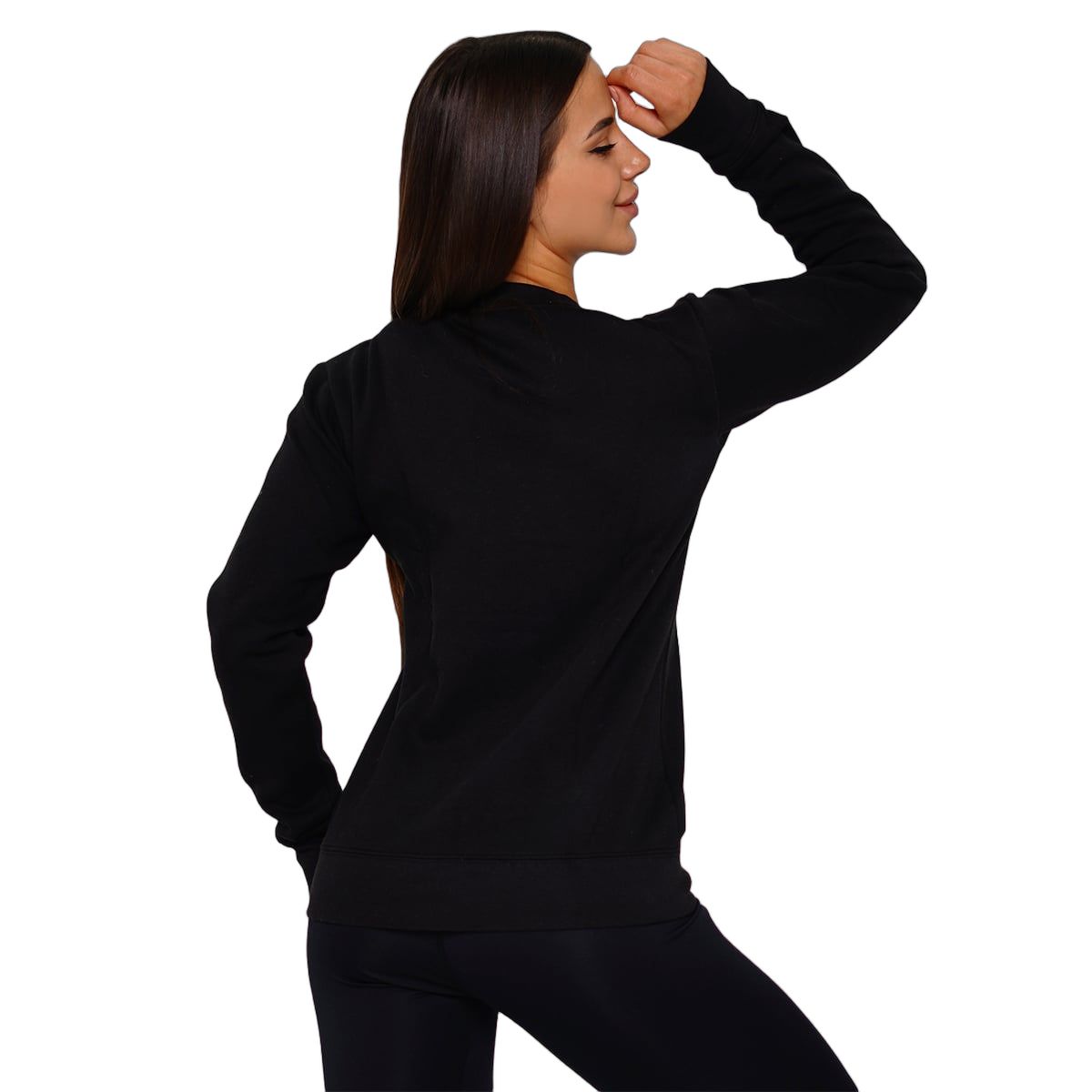 GymBeam Felpa donna Basic Jumper Black regular senza cappuccio