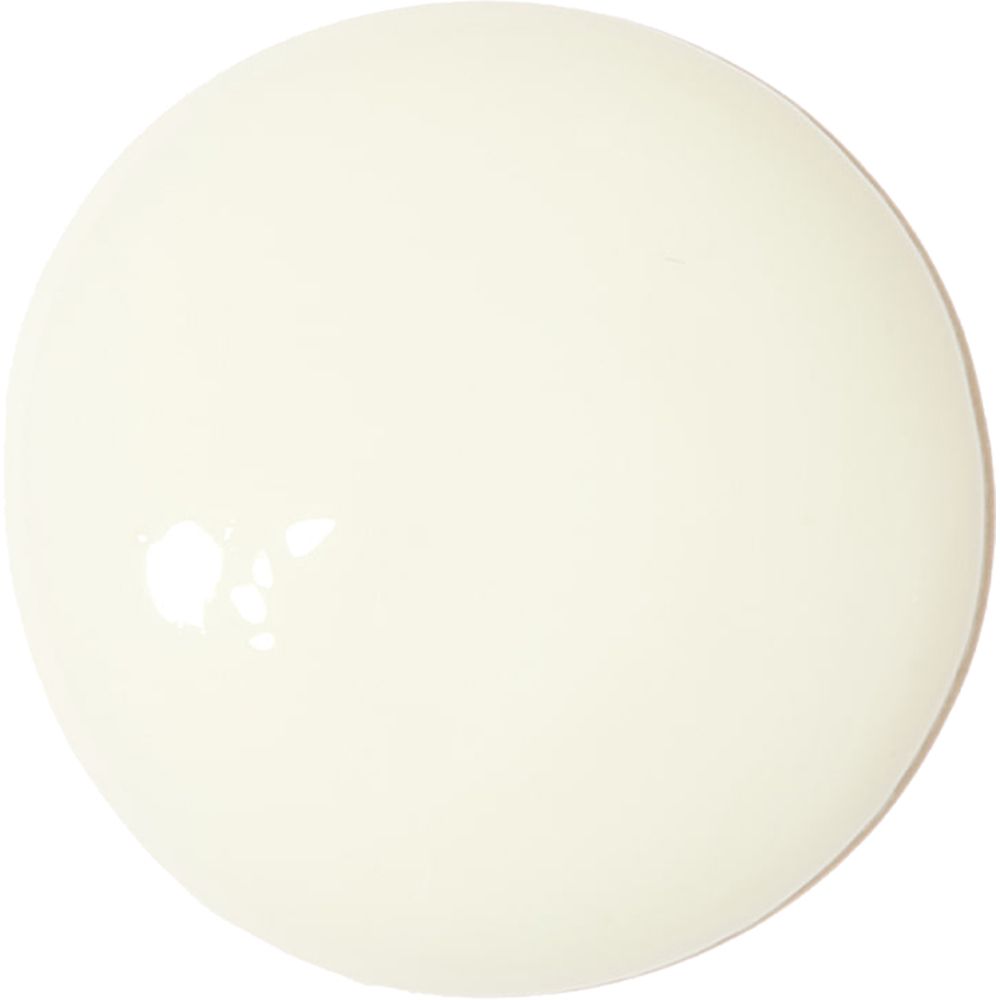 Goccia di crema o gel, color crema, rotonda e lucida.