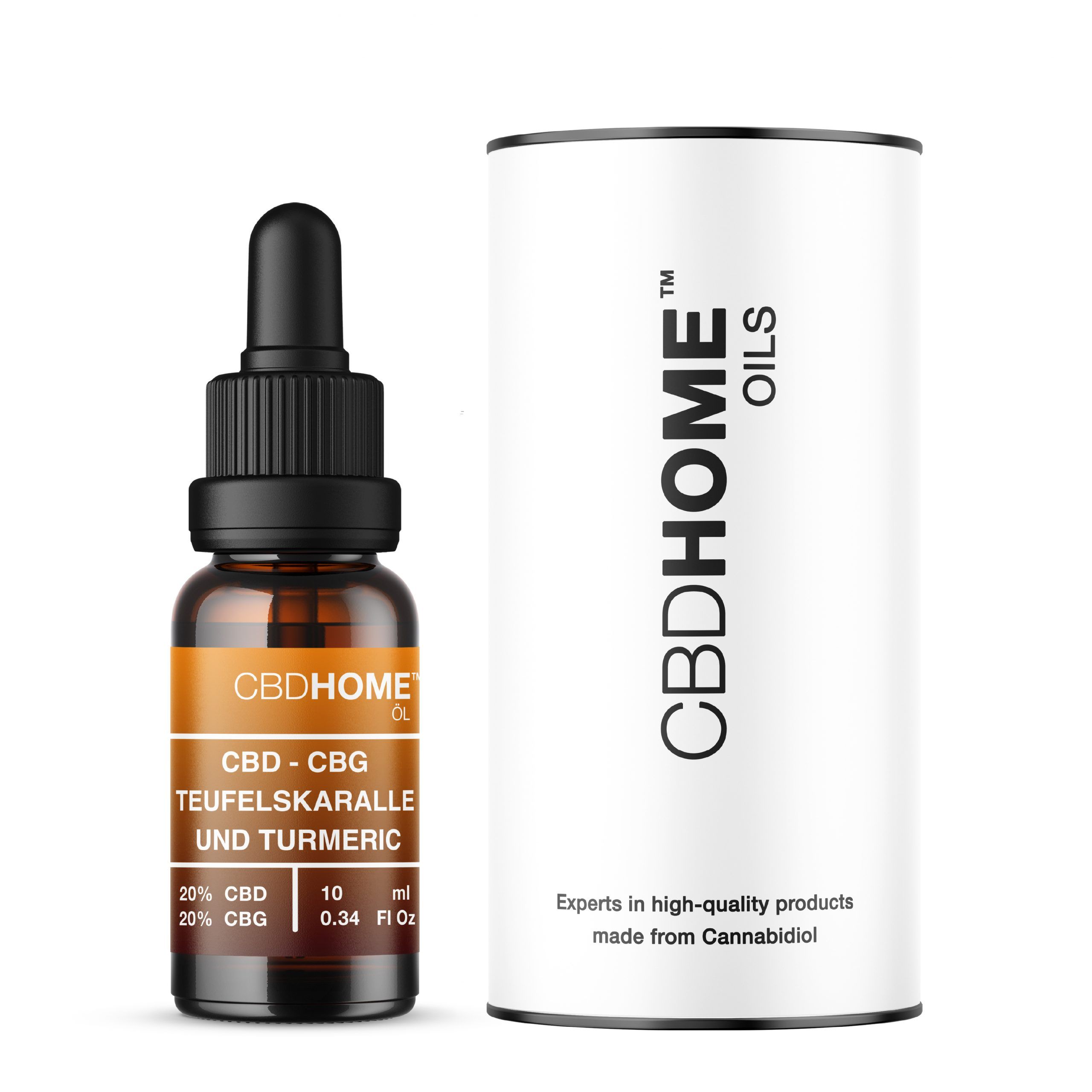 CBD HOME – Olio di CBD con CBG, curcuma e artiglio del diavolo – 20% CBD e 20% CBG