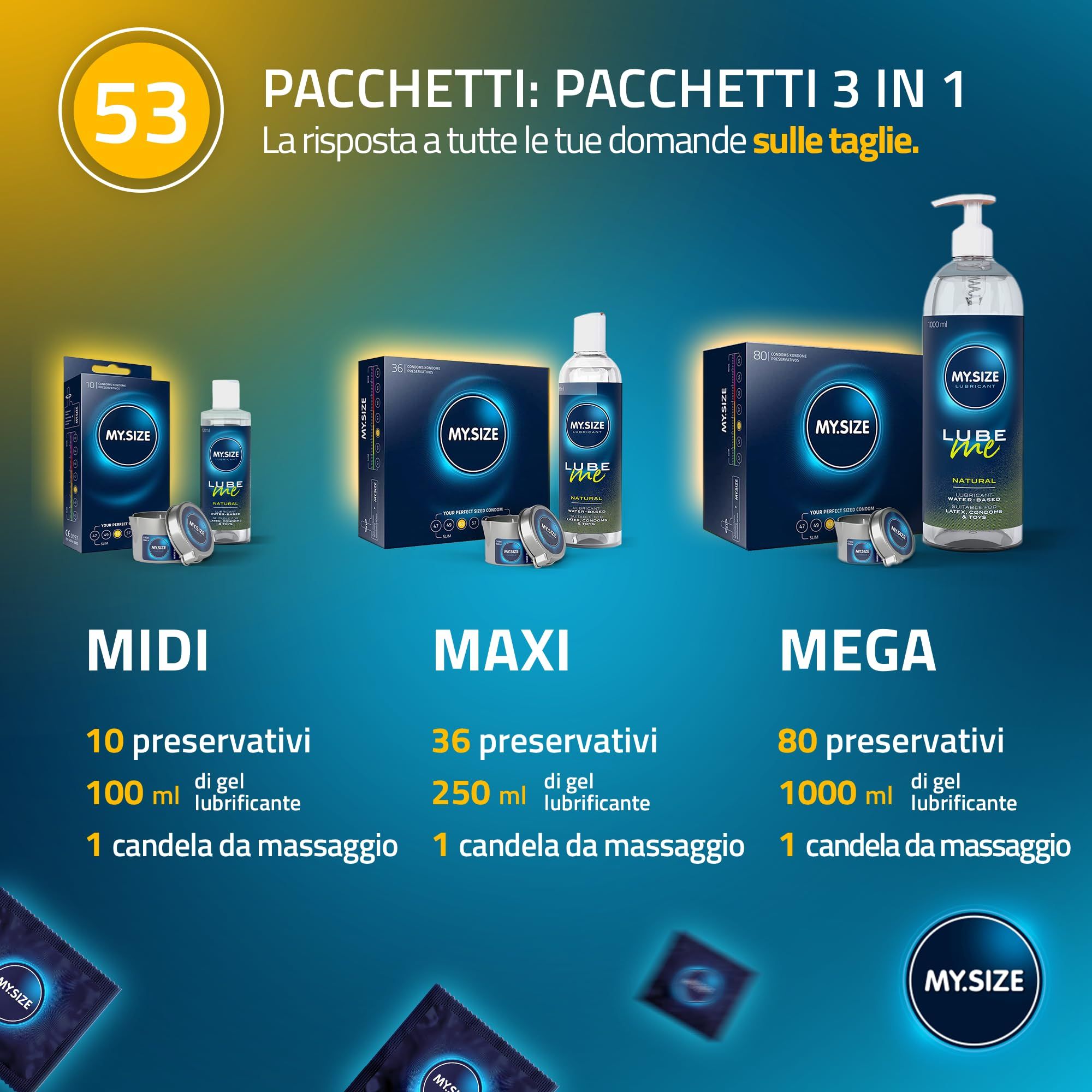 MY.SIZE Classic Preservativi Taglia 3 53mm