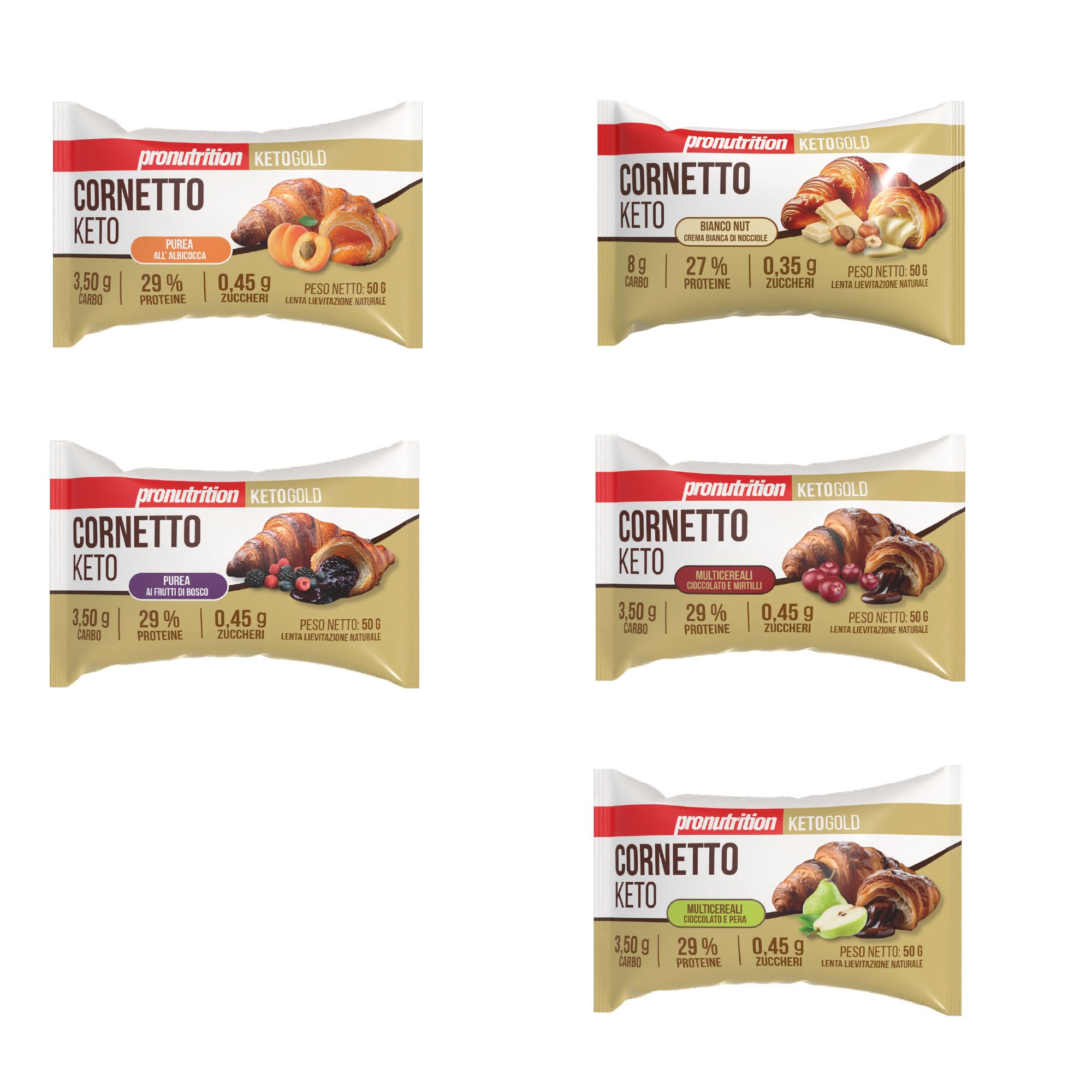 Pronutrition Cornetto keto (10 pezzi x 50 gr, Gusti misti)