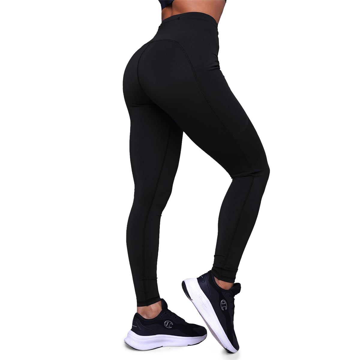 GymBeam Leggings donna Pulse Running in nylon ed elastan nero