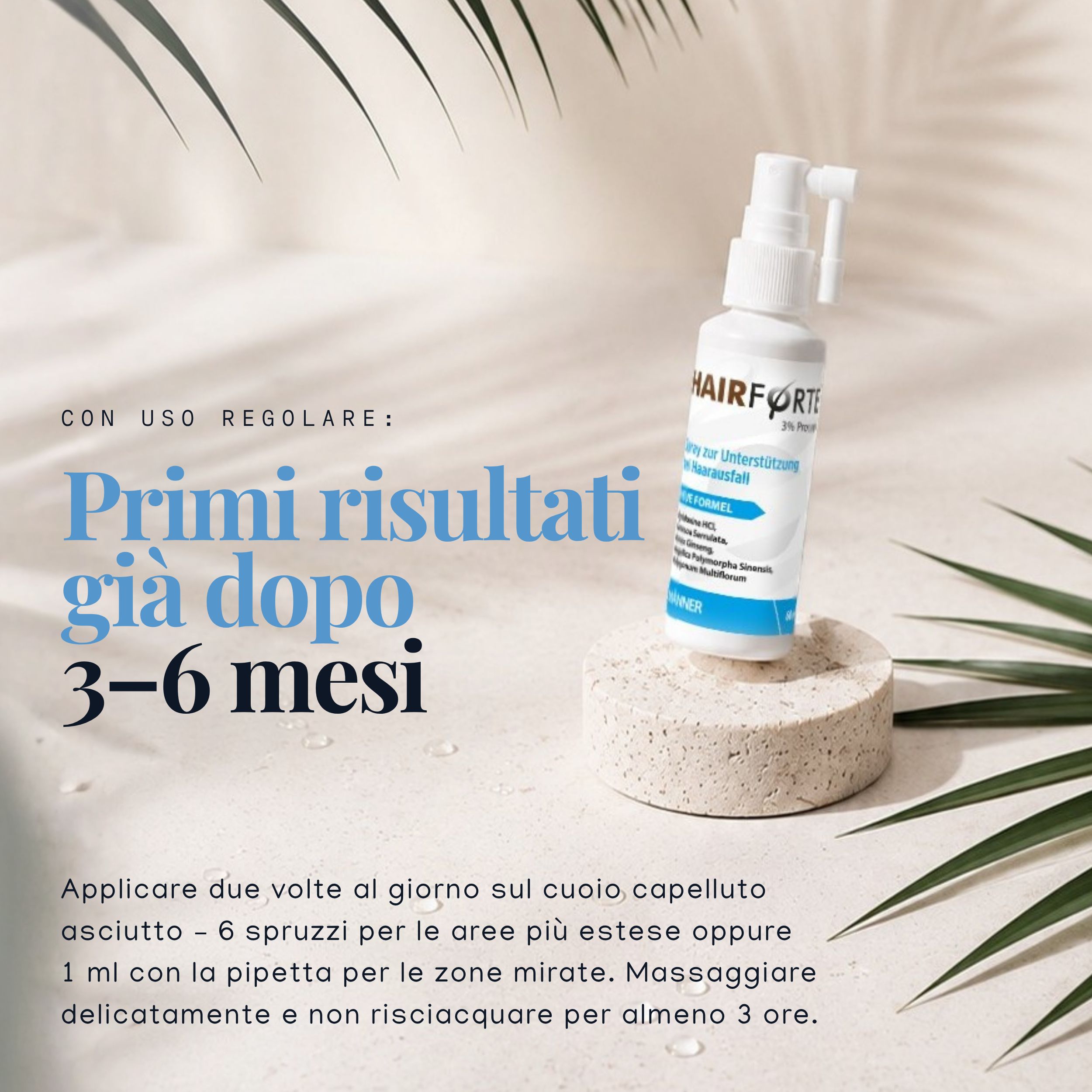 Hairforte Spray 3% Procapil contro la perdita dei capelli, bloccante DHT