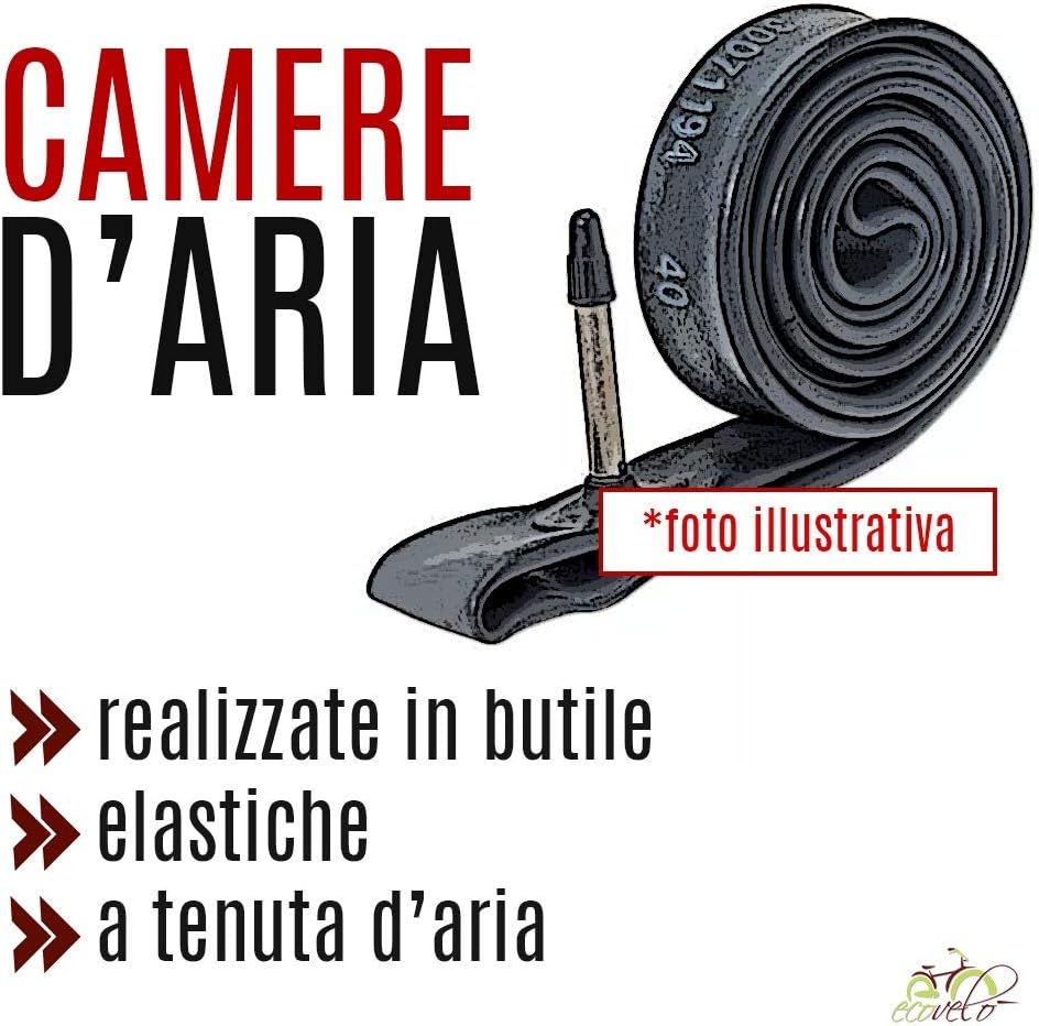 2 Camere D'aria 24 X 1 1/4 1 3/8 Con Valvola Regina Italia ECOVELÒ