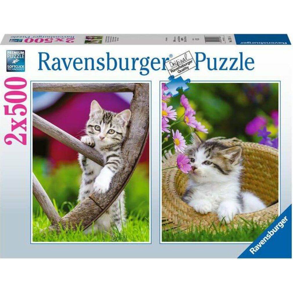 Puzzle ravensburger kätzchen auf dem Lande 2x500 pezzi