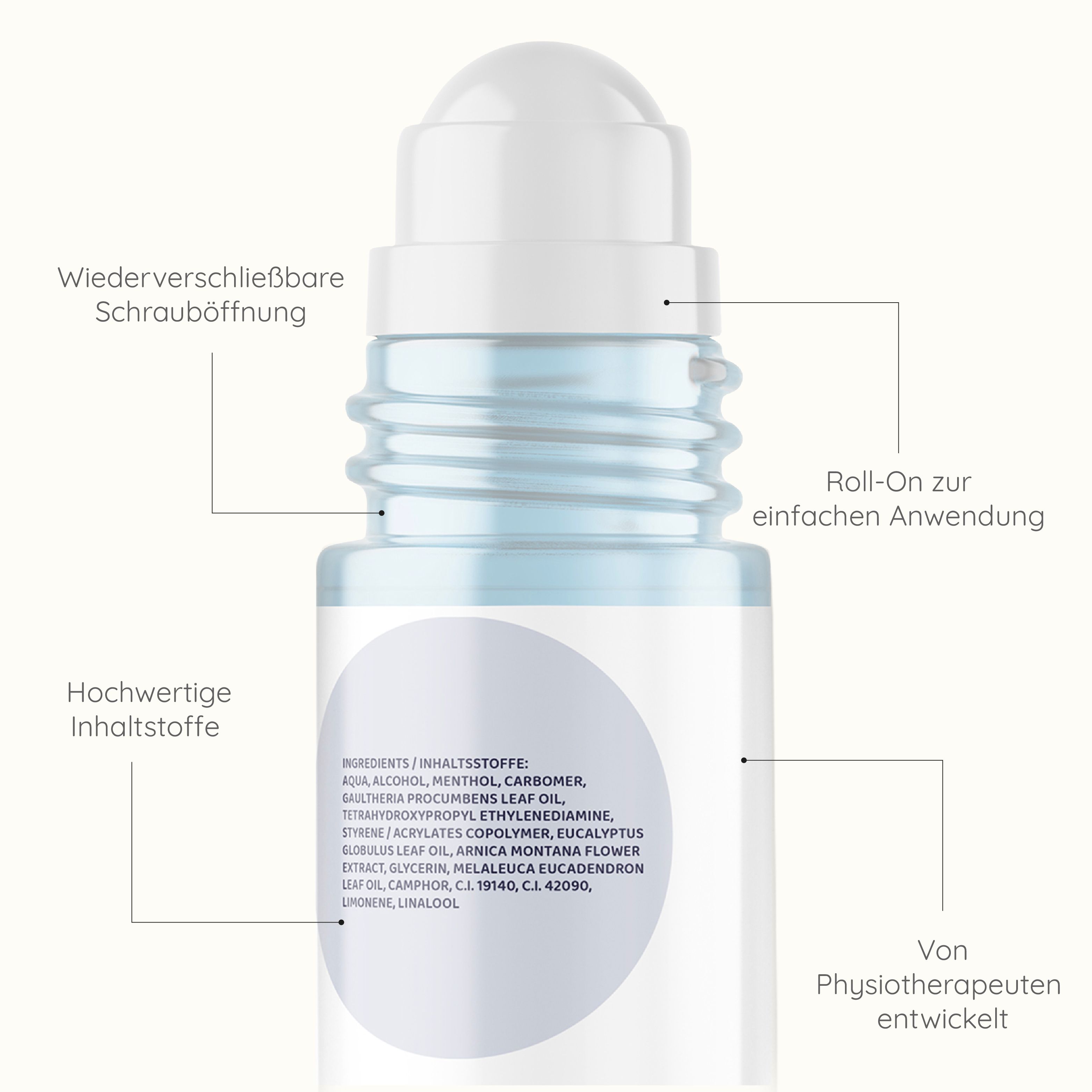 Roll-On Effetto Ghiaccio ⭐ Gel Crioterapico Refrigerante per Muscoli e Articolazioni