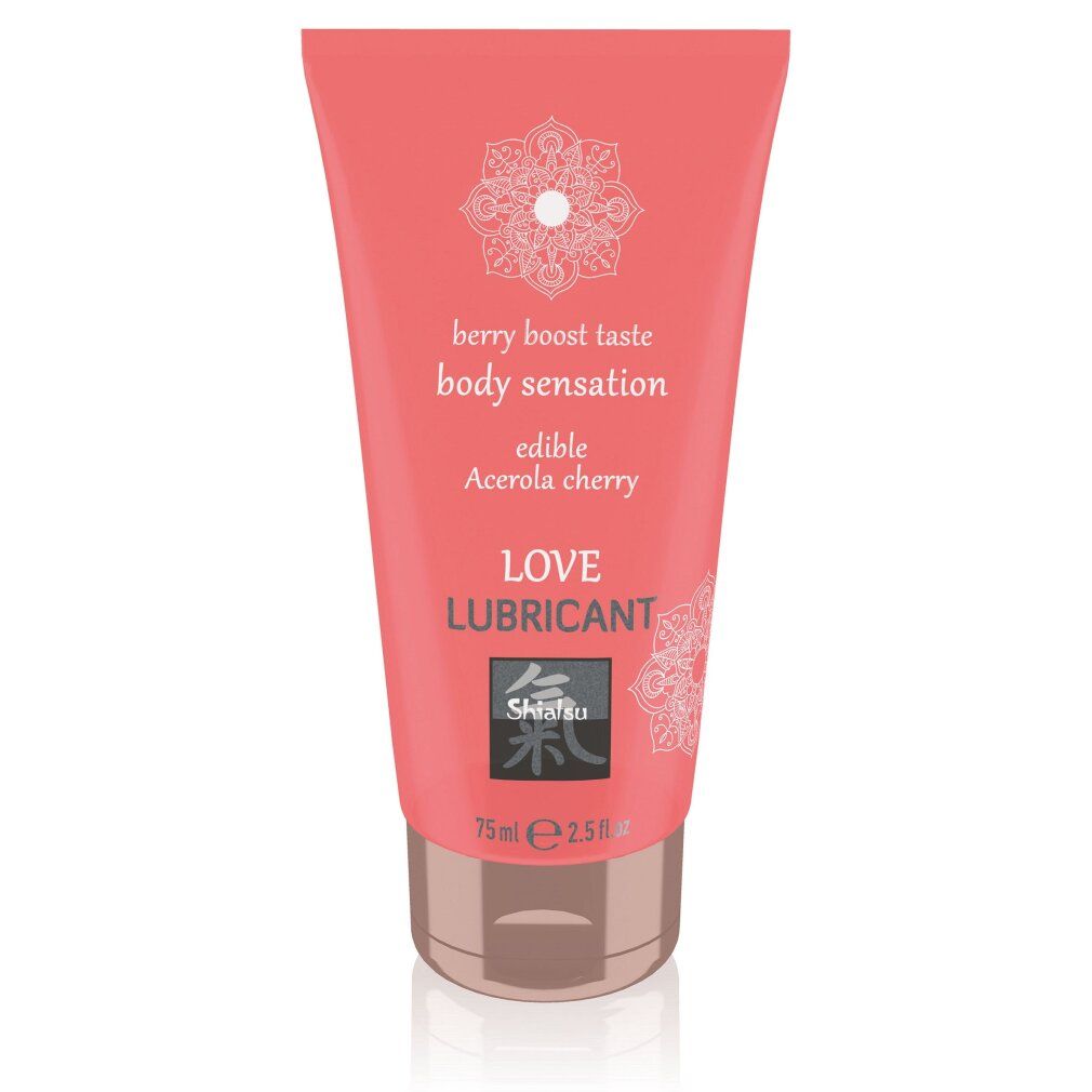 Lubrificante Shiatsu Love, gusto ciliegia, tubo da 75ml.