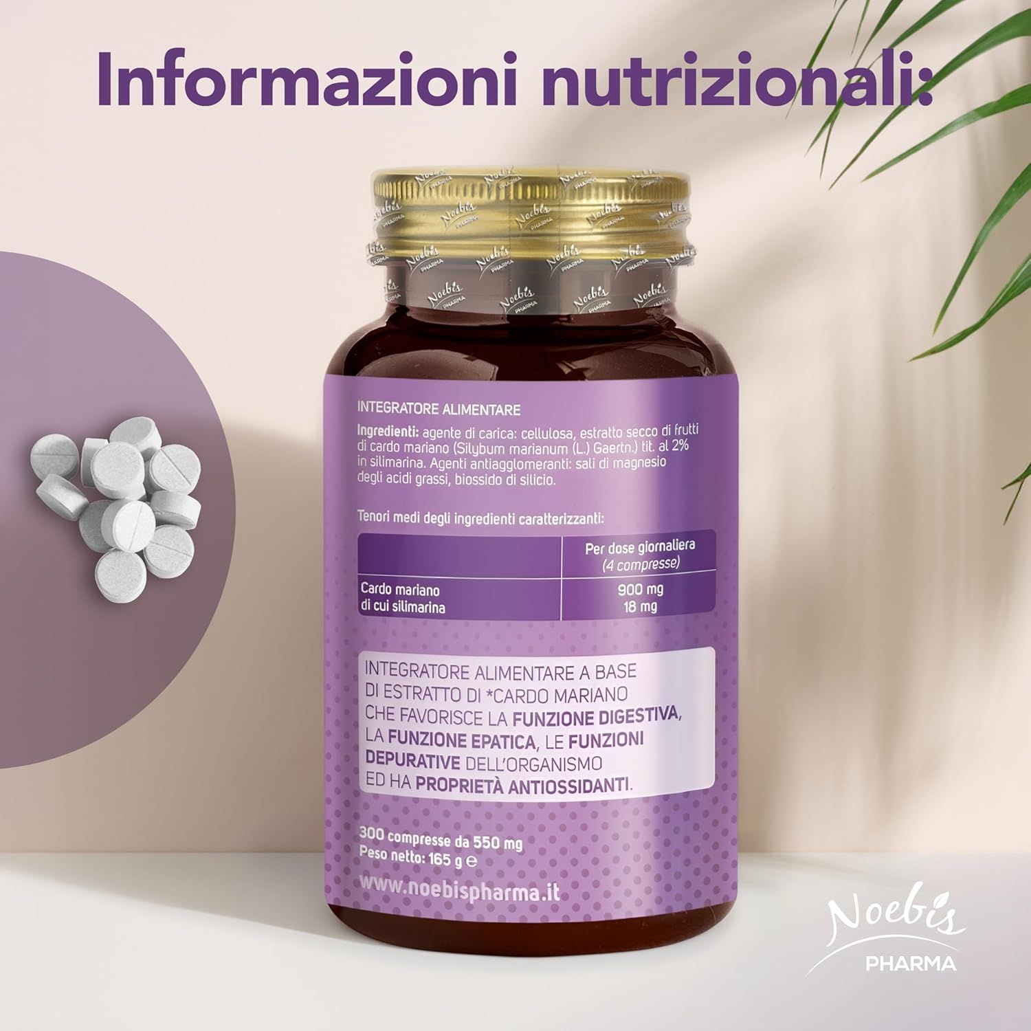 Noebis Pharma Cardo Mariano con Silimarina - Fegato e Digestione