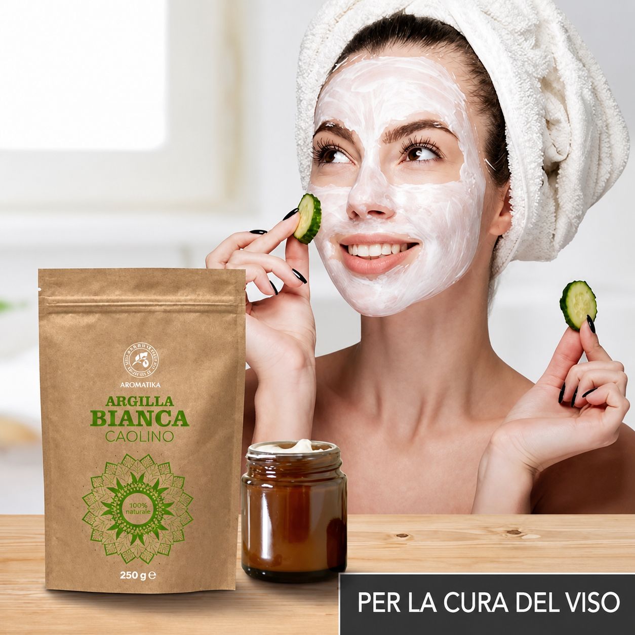 AROMATIKA Argilla bianca caolino in polvere