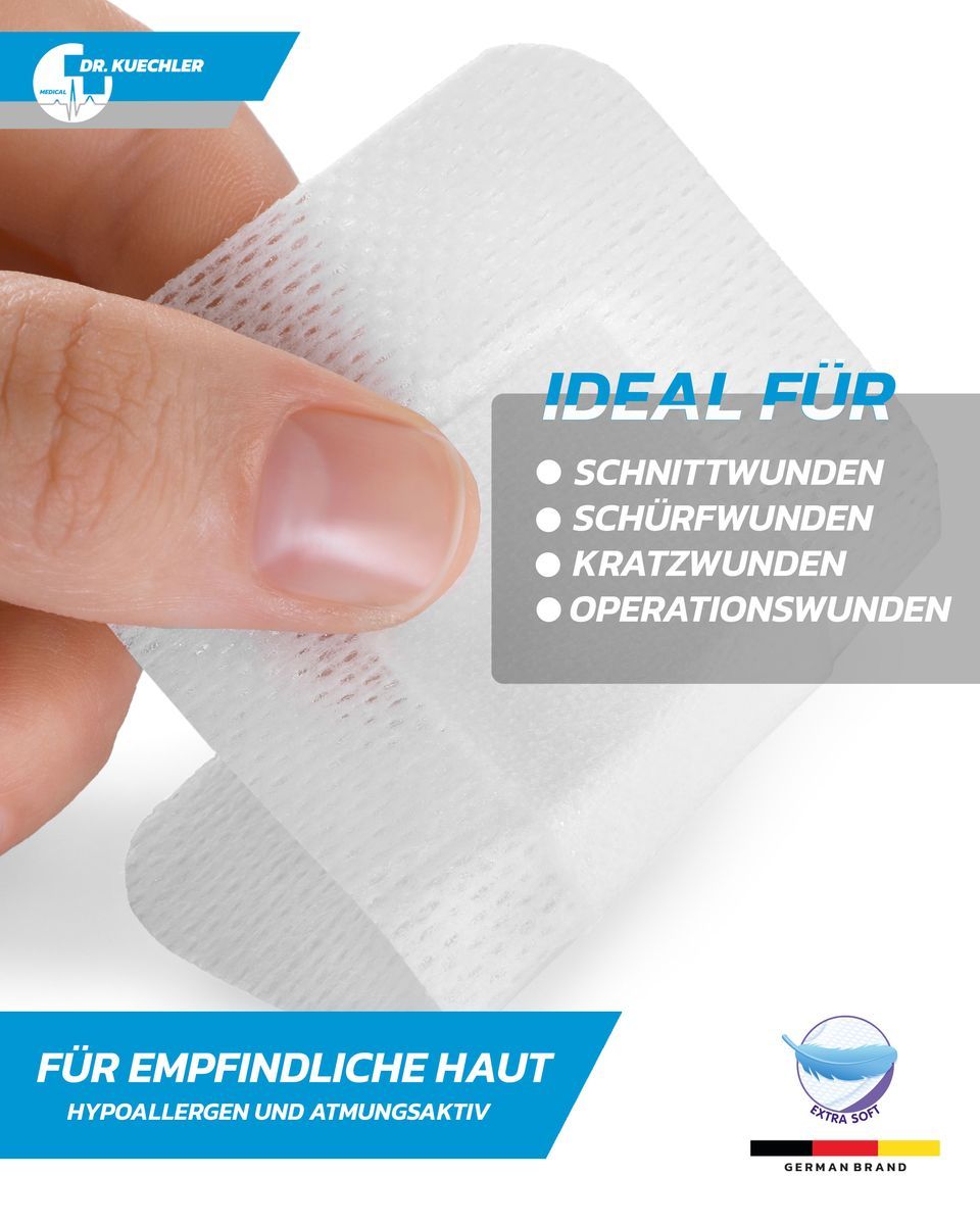 Cerotto in mano. Ideale per tagli, abrasioni, graffi e ferite chirurgiche. Per pelli sensibili.