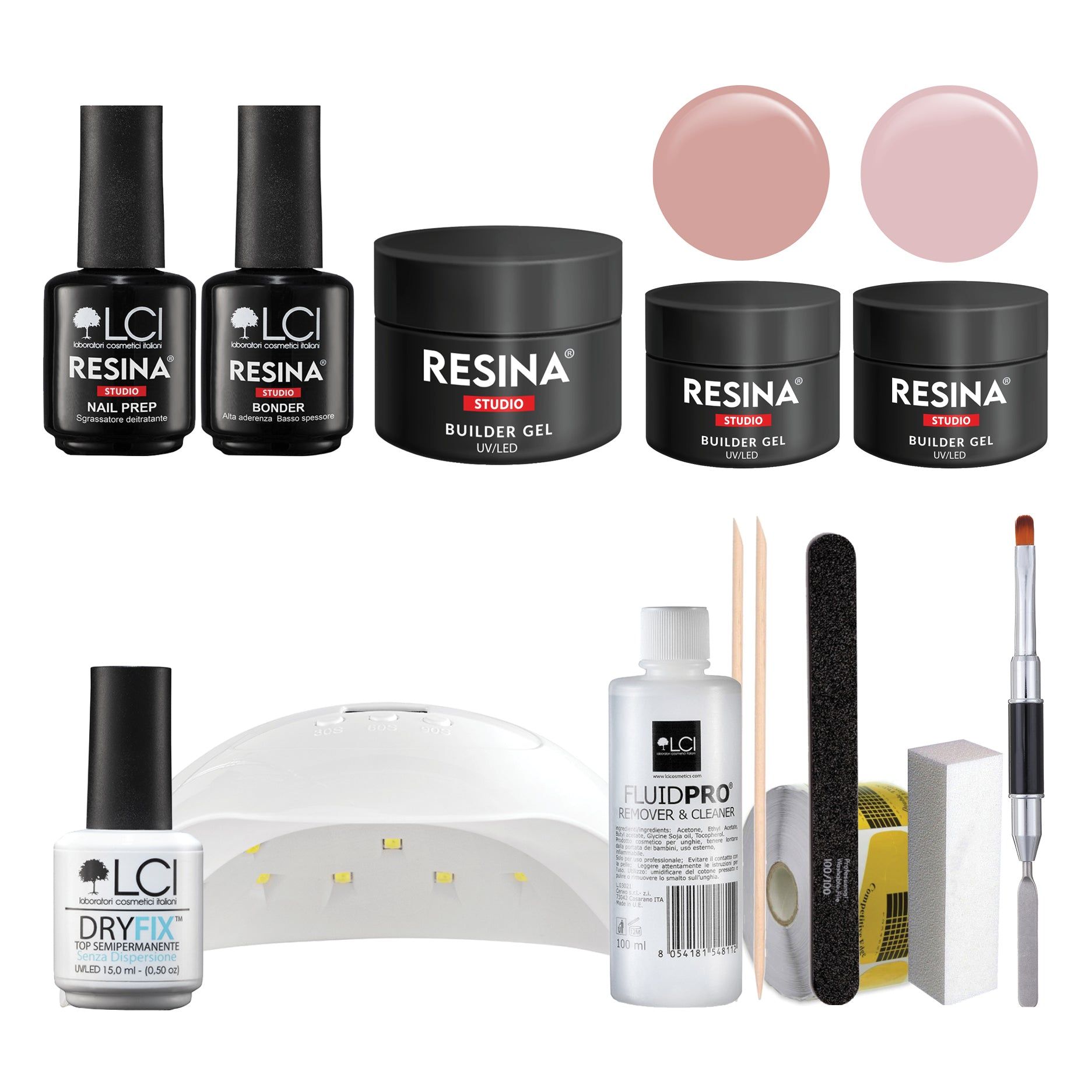 LCI Cosmetics - Starter Set per ricostruzione gel - Alta Densità - LCI Resina Studio
