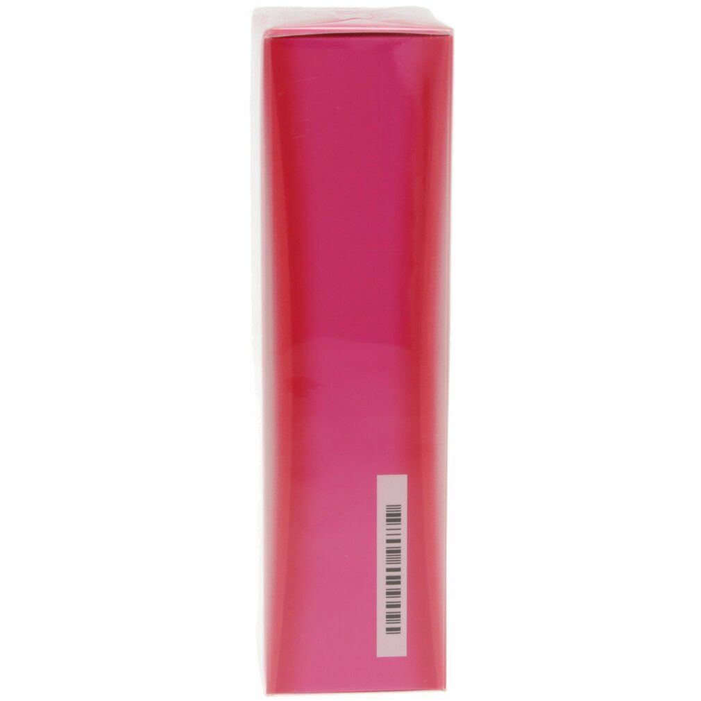 Vista laterale della confezione rosa Lacoste Touch of Pink Eau de Toilette.