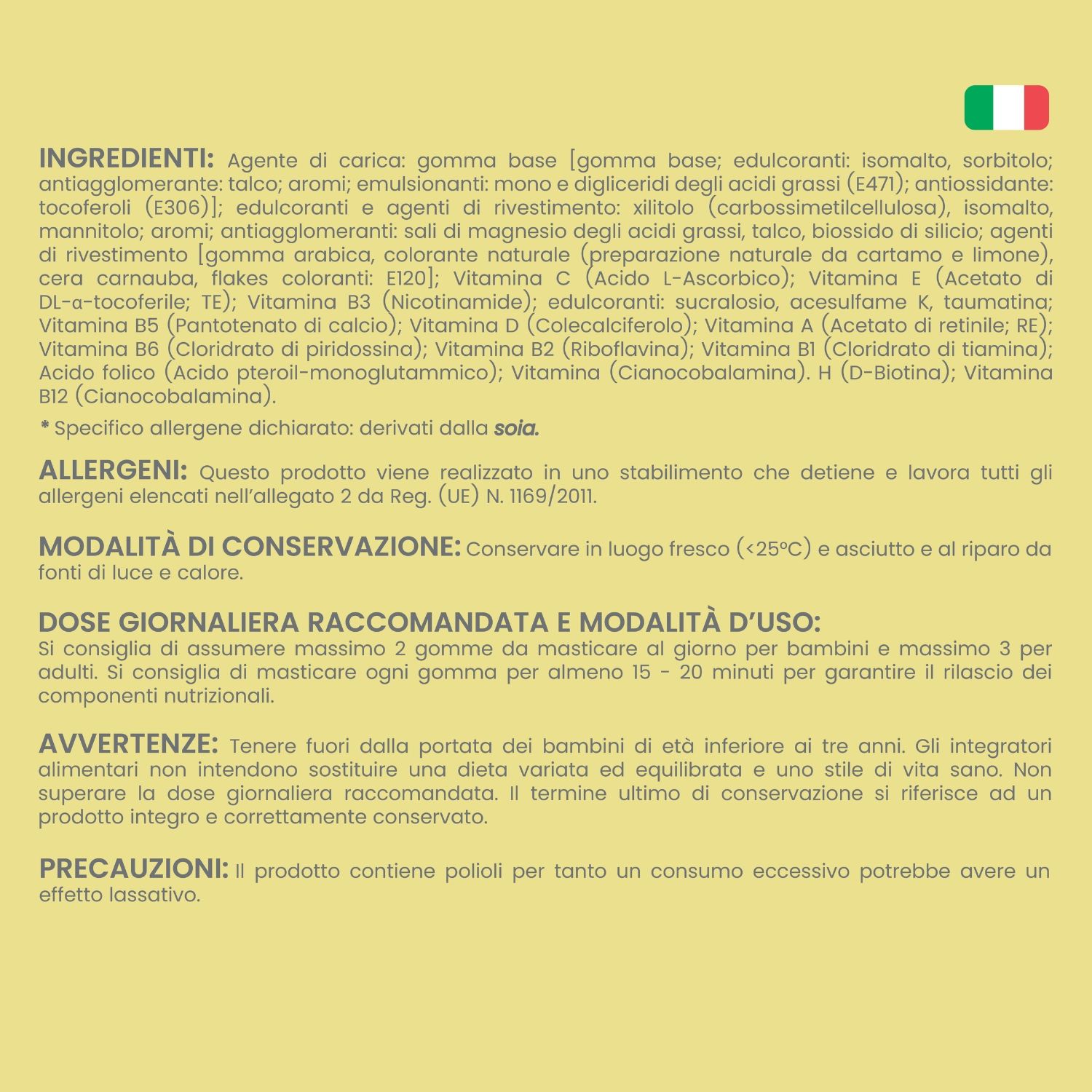 NTP BIOTECH - Multivit Gum - Multivitaminico in chewing gum per adulti e bambini