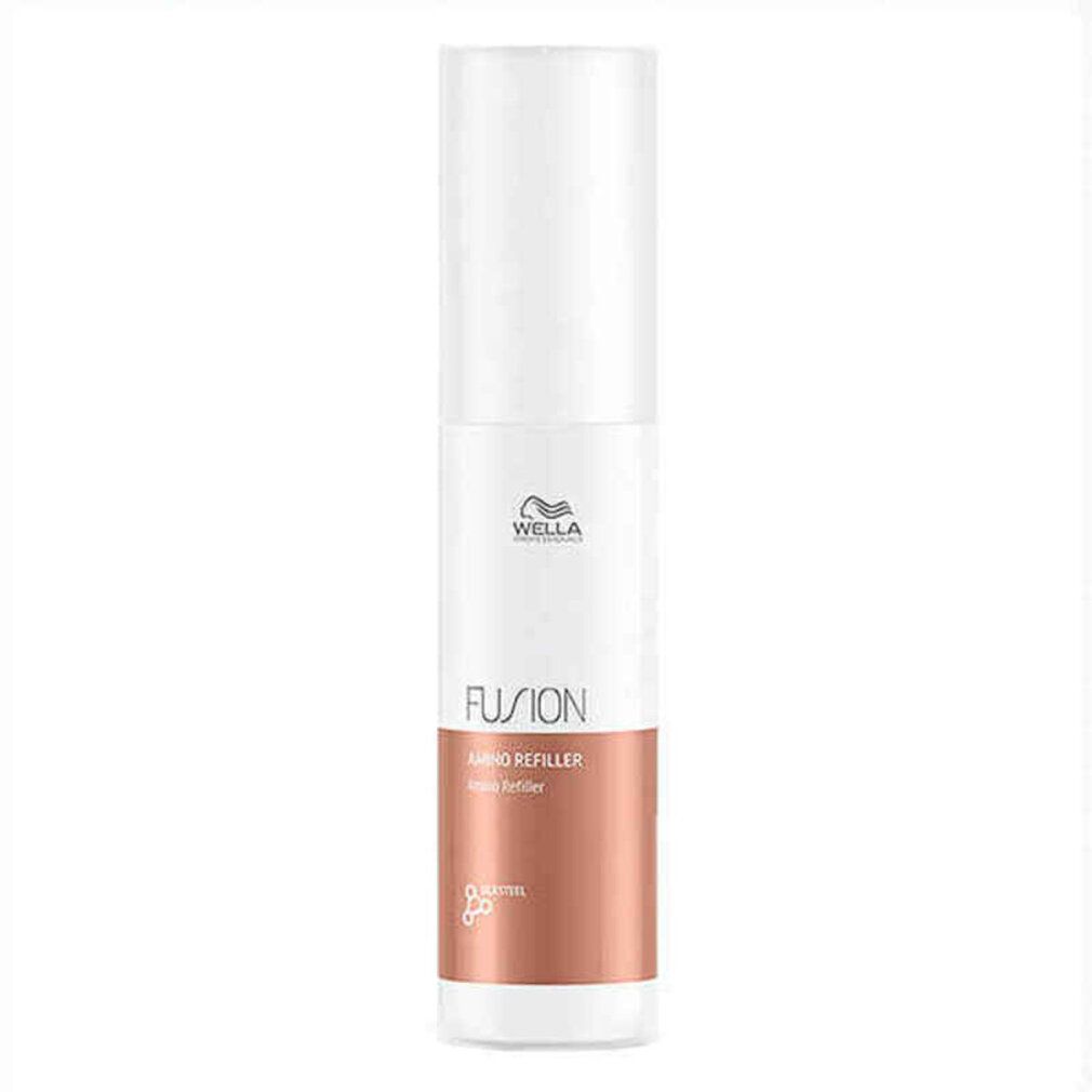 Flacone bianco-marrone. Scritta: Wella, Fusion, Amino Refiller. Con nebulizzatore.