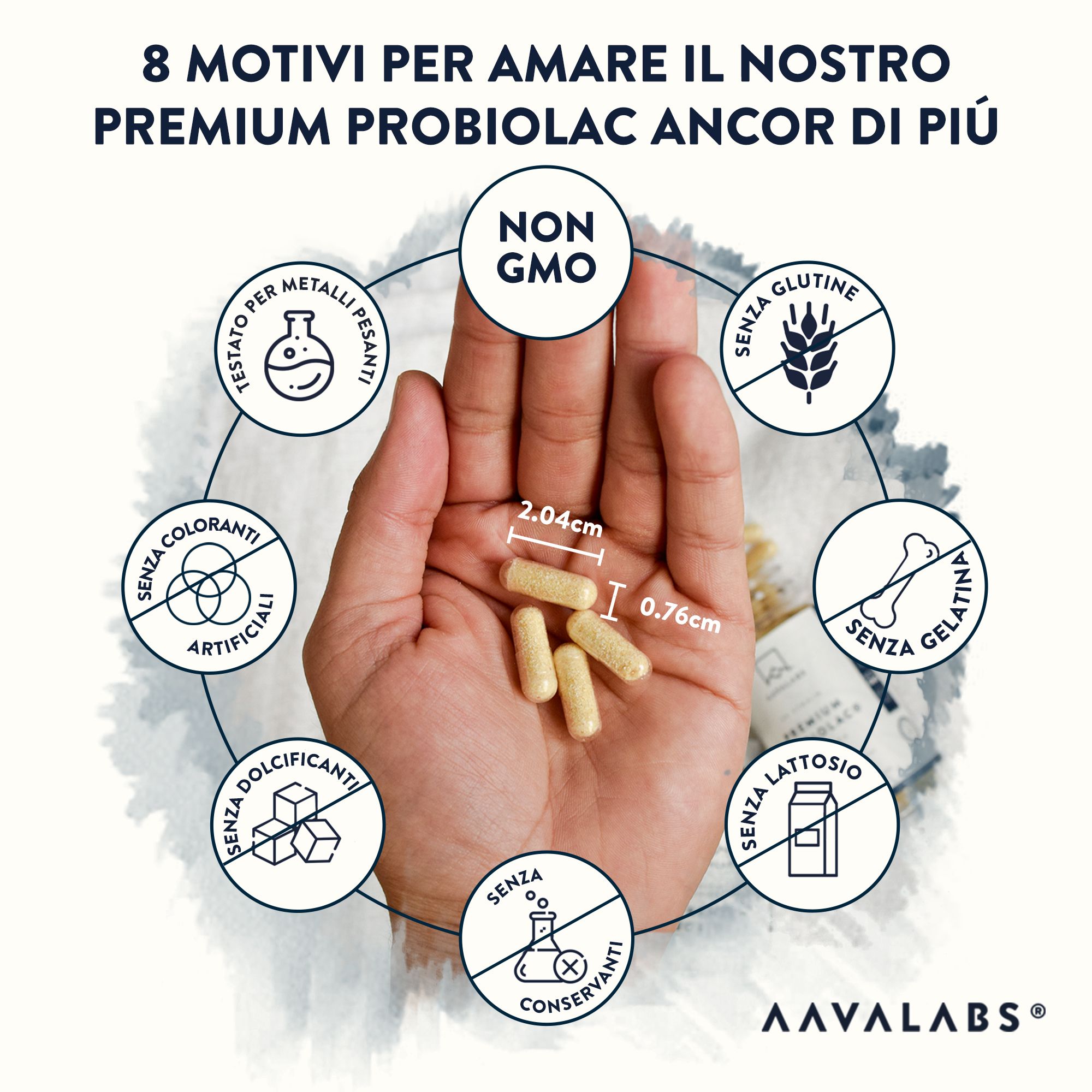 Capsule Aavalabs Premium Probiolac. 8 motivi per amare ancora di più il nostro Premium Probiolac.