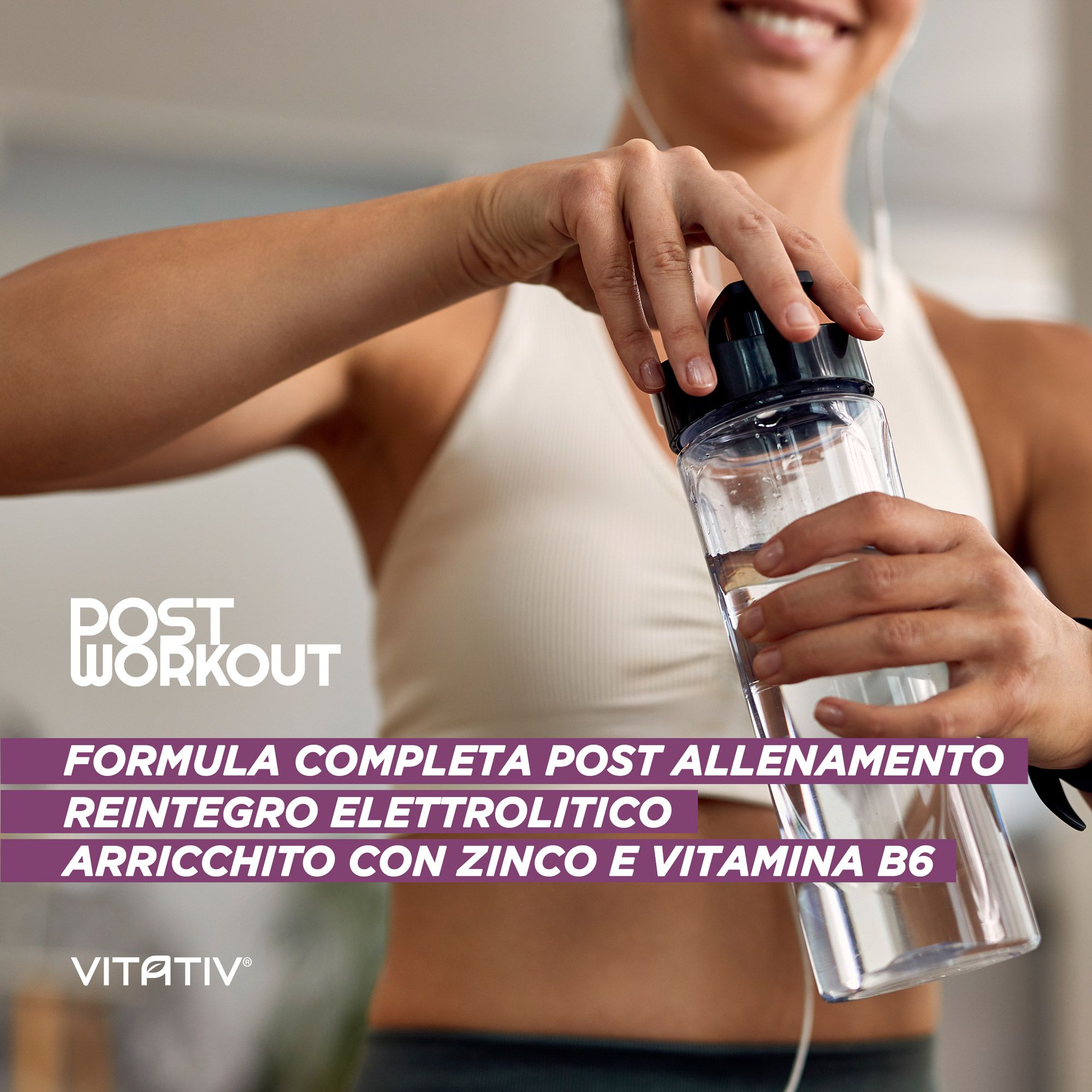 VITATIV® Post Workout Donna in Polvere con BCAA 2:1:1, Glutammina, Minerali e Vitamine - 175 g