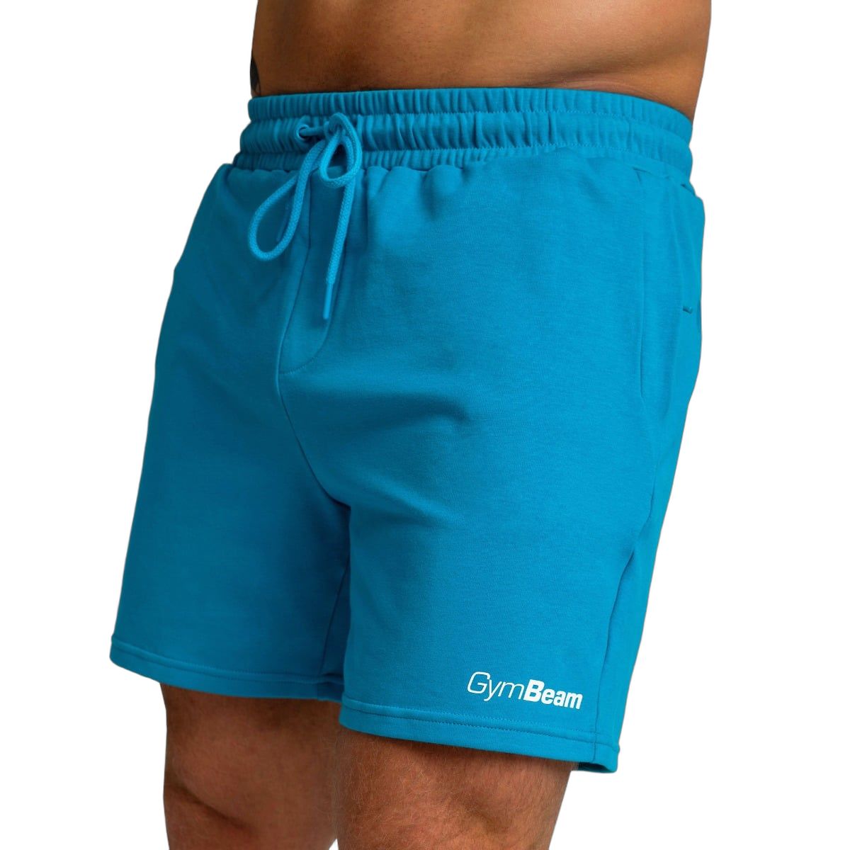 GymBeam Pantaloncini uomo regular Limitless Aquamarine con vita regolabile