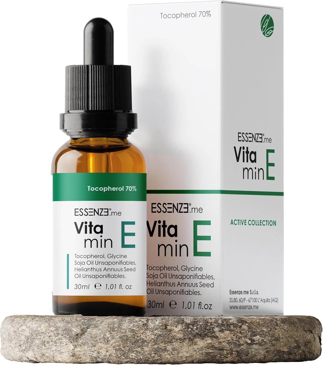 Essenze.me Vitamin E Olio di Vitamina E Tocoferolo 70% Booster Antiossidante per Sieri, Oli e Creme