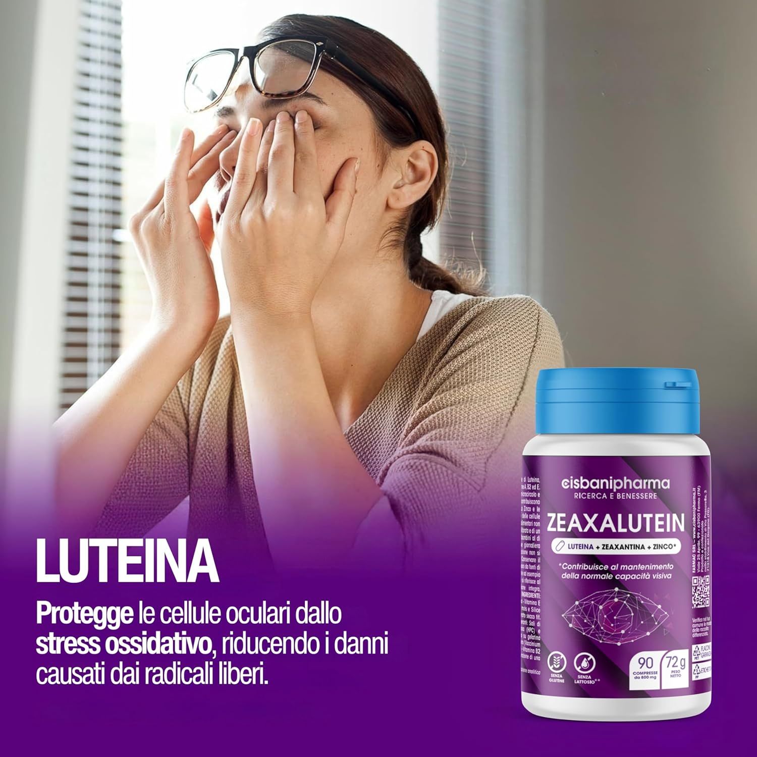 Cisbani Pharma Zeaxalutein - Integratore occhi a base di Luteina e Zeaxantina