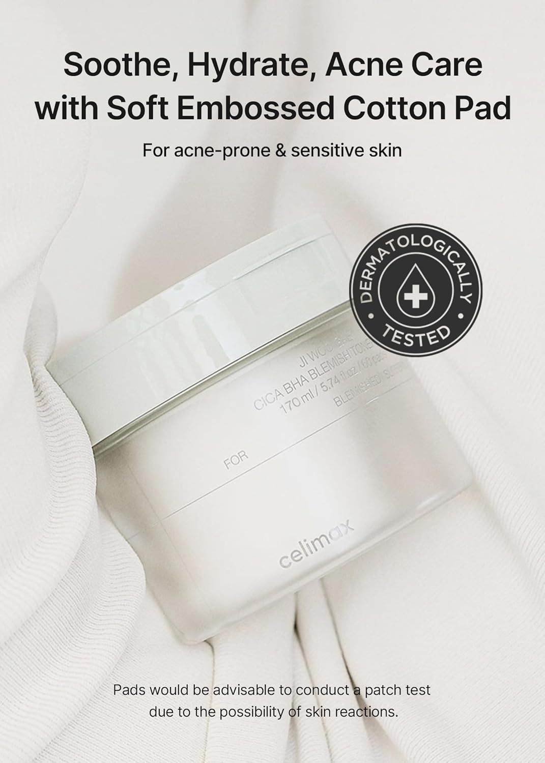 Celimax Ji Woo Gae CICA BHA Blemish Toner Pad